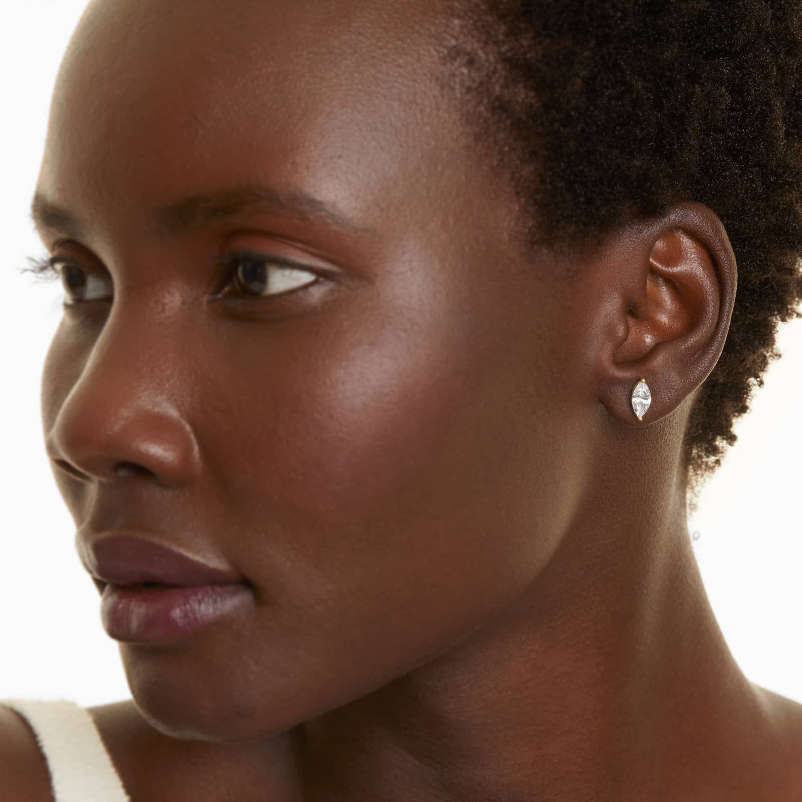 Marquise Cut 2 CTW Diamond Stud Earrings In 14K Yellow Gold