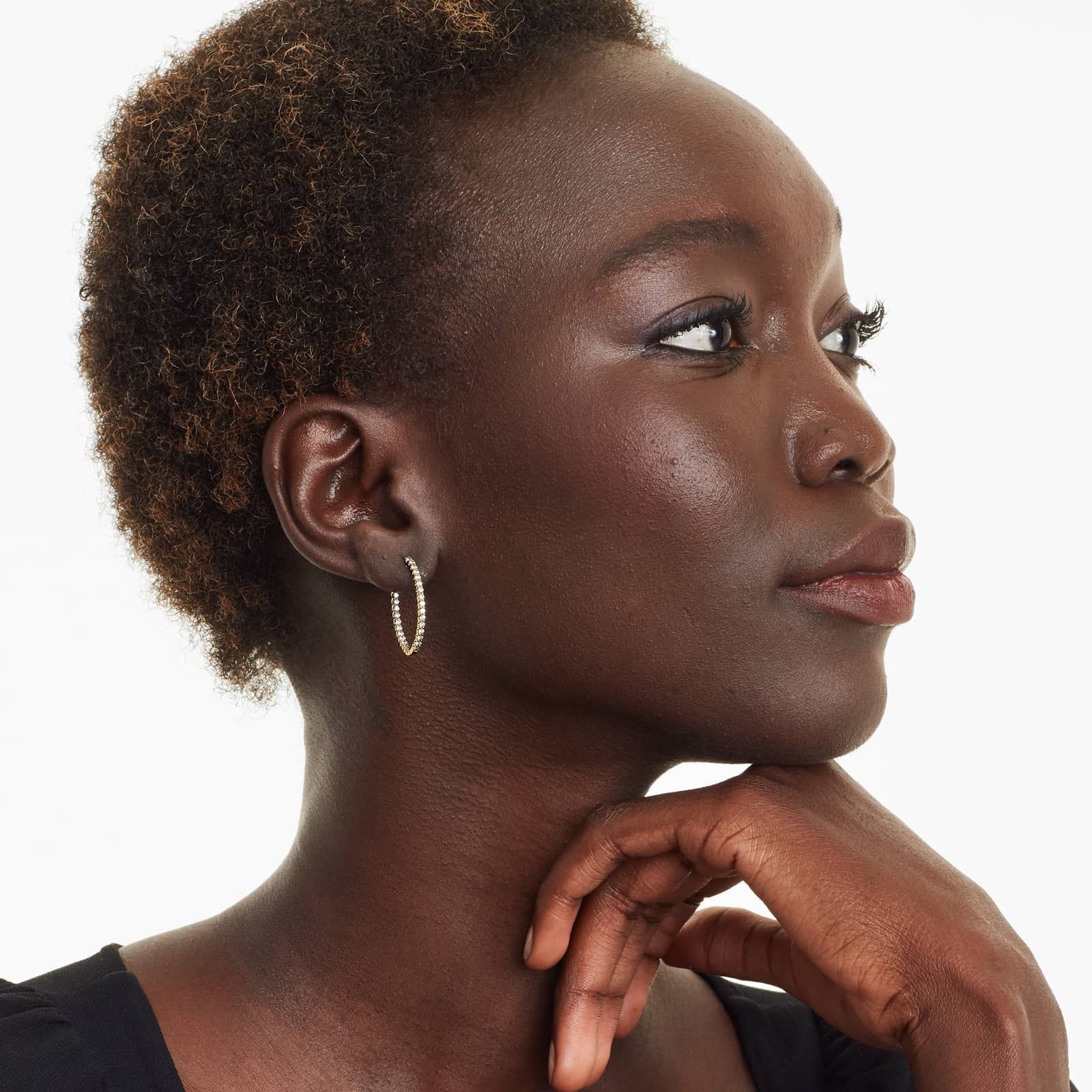 Inside Out 1 CTW Lab-Grown Diamond Hoop Earrings In 14K Yellow Gold