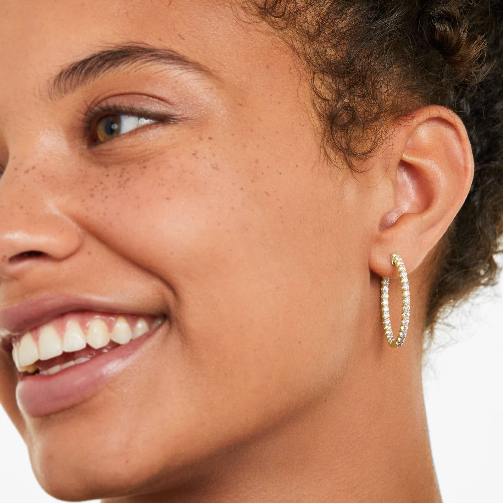 Inside Out 2 CTW Lab-Grown Diamond Hoop Earrings In 14K Yellow Gold