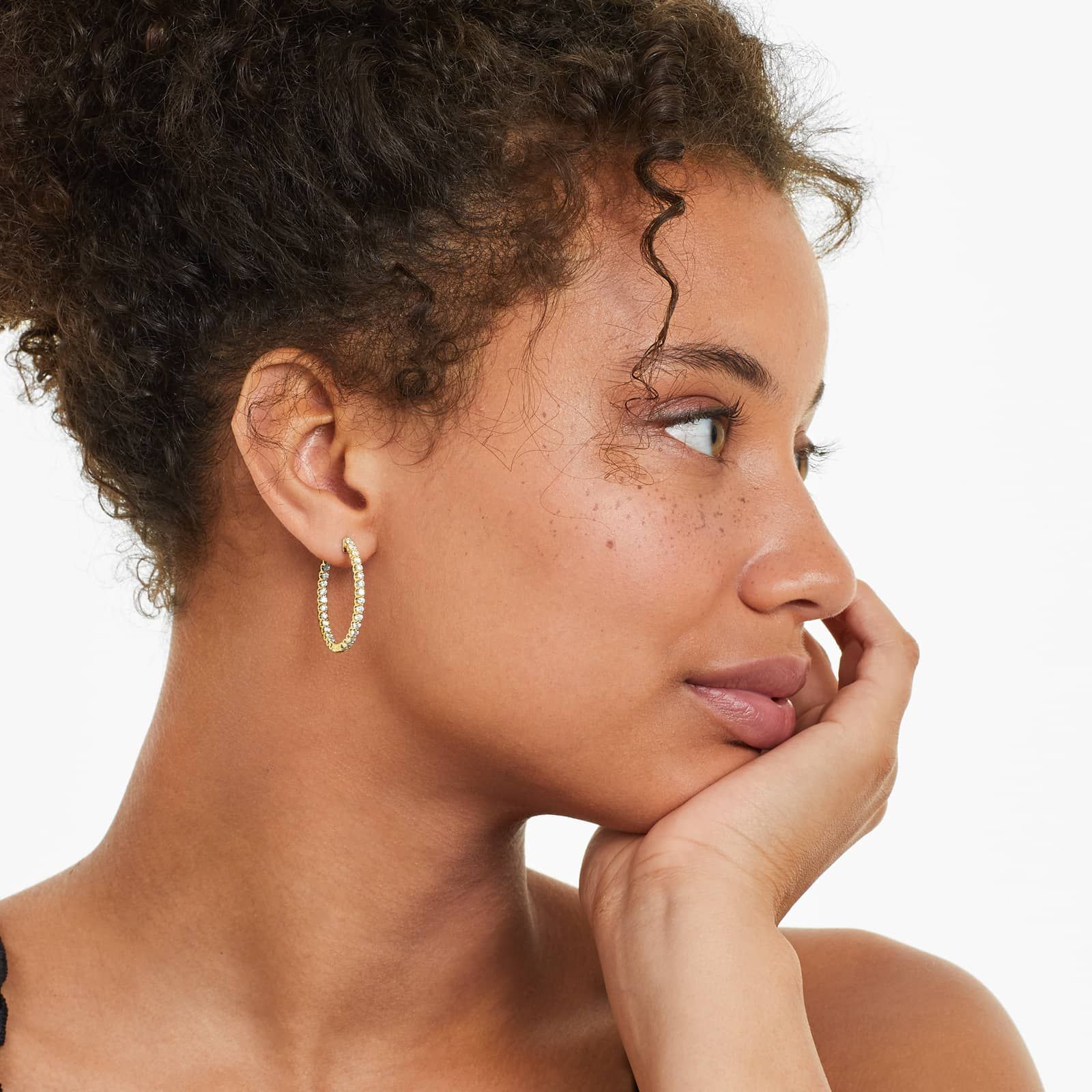 Inside Out 2 CTW Lab-Grown Diamond Hoop Earrings In 14K Yellow Gold