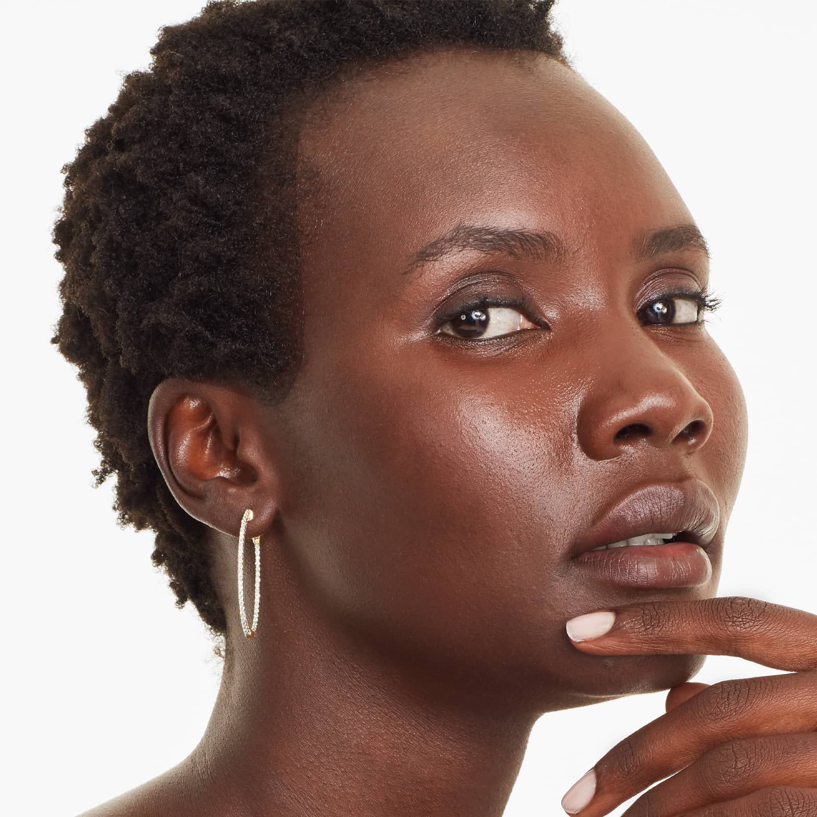 Lucida 1 CTW Diamond Hoop Earrings In 14K Yellow Gold