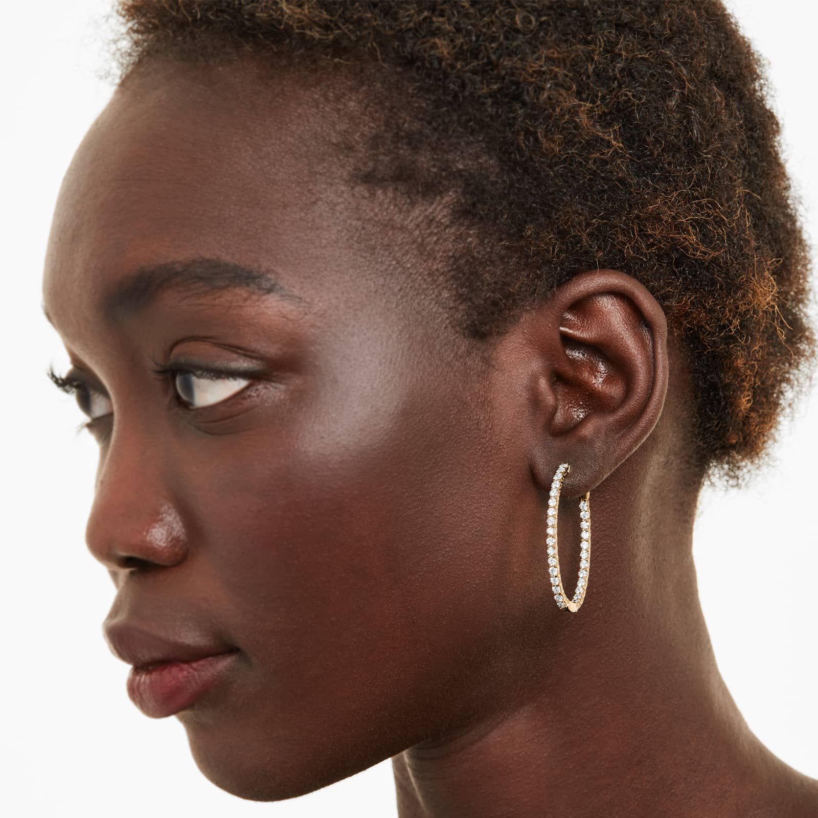 Lucida 3 CTW Diamond Hoop Earrings In 14K Yellow Gold