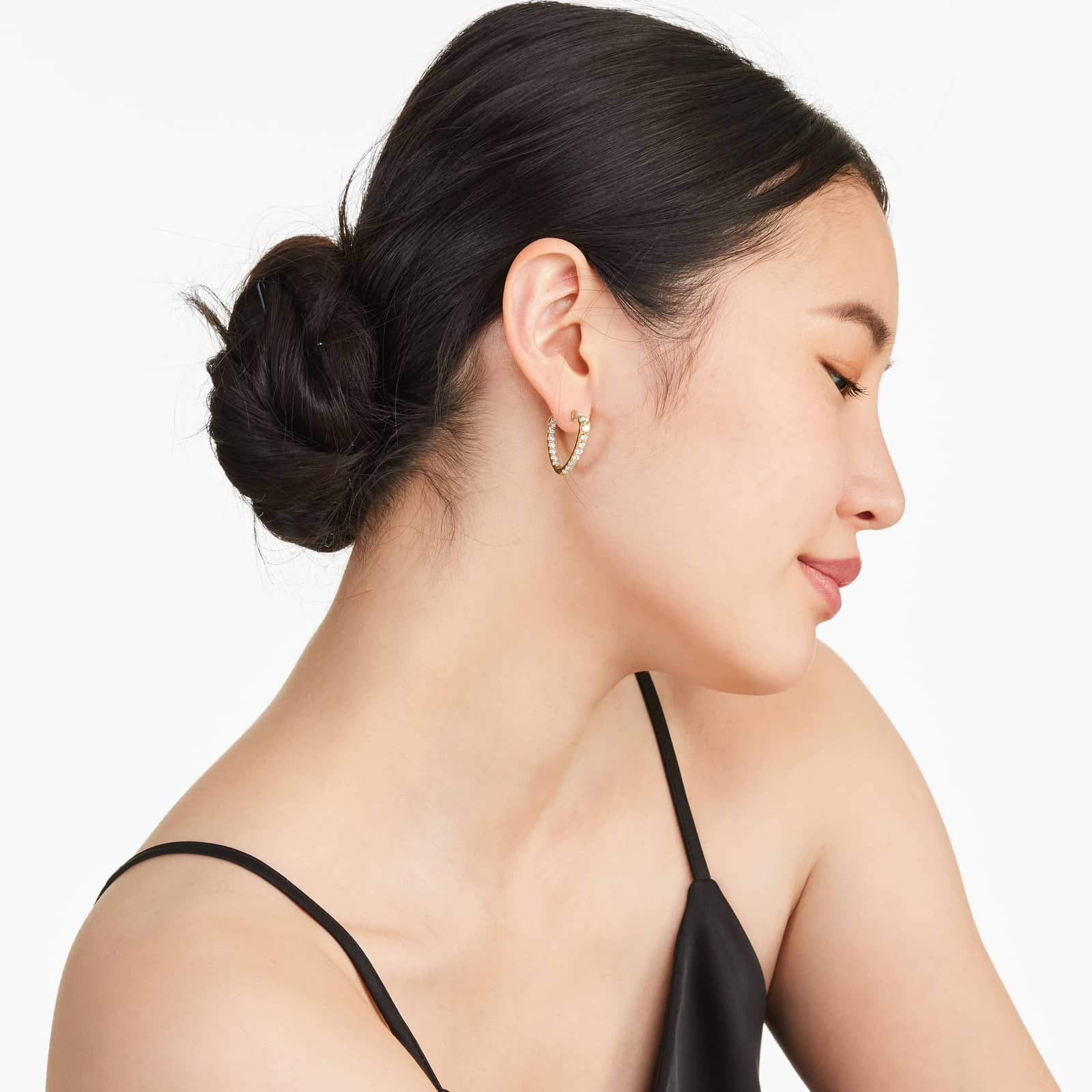 Inside Out Triangle 2 CTW Diamond Hoop Earrings In 14K Yellow Gold