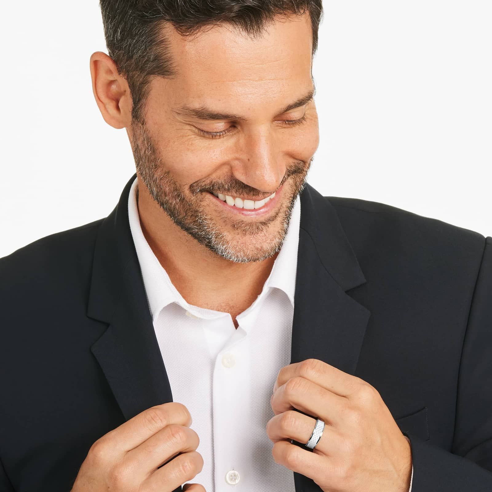 Diamond Pattern Design Men's Wedding Band In Platinum (7.00mm)