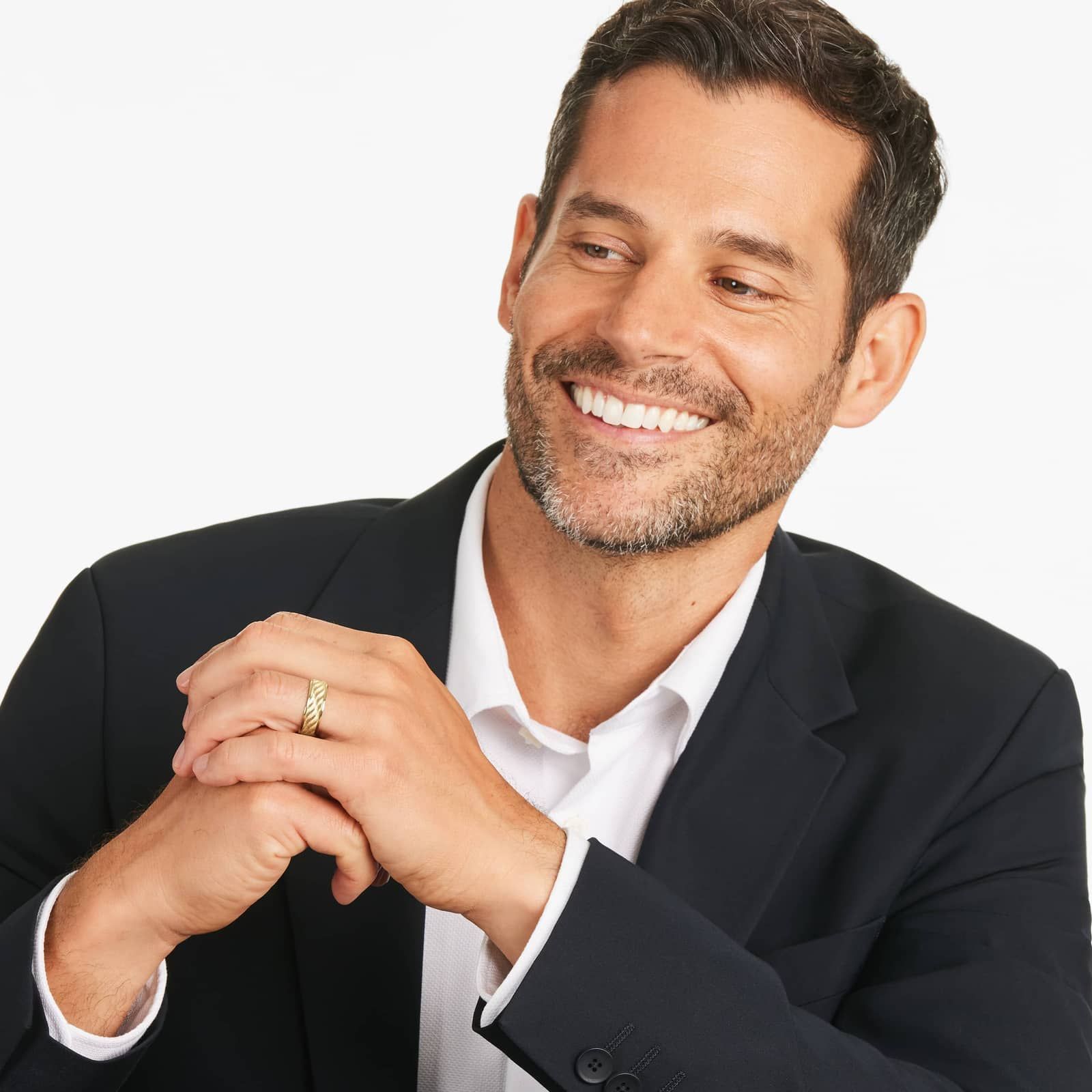 Wave Design Men's Wedding Band In 14K Yellow Gold (7.00mm)