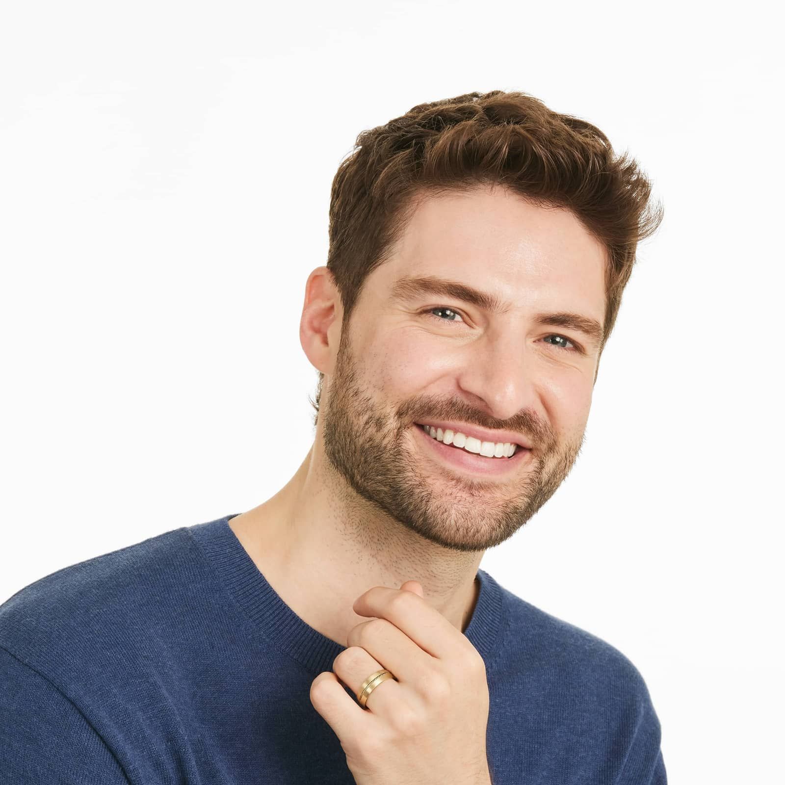 Cable Insert Satin Finish Men's Wedding Band In 14K Yellow Gold (6.00mm)