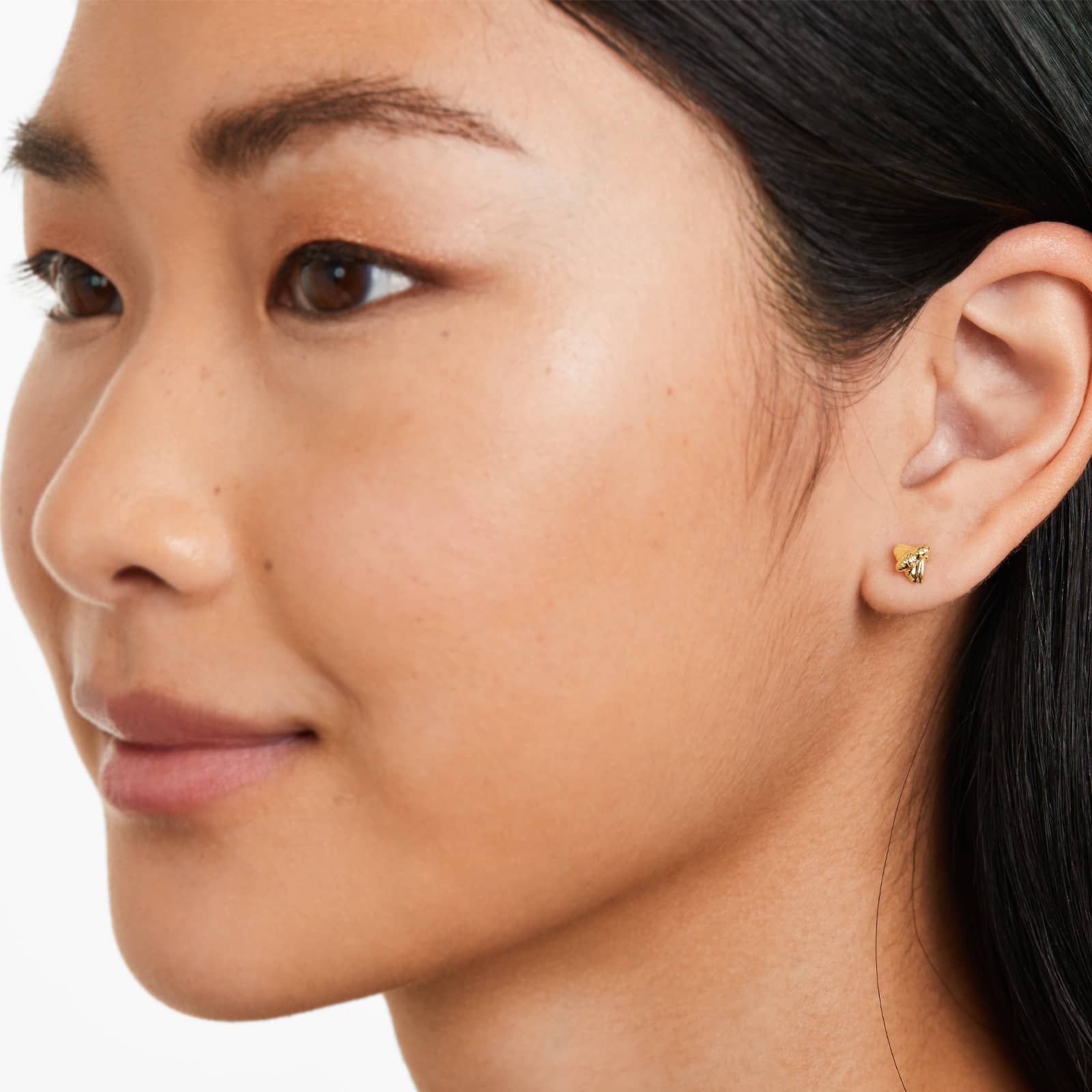 Bee Stud Earrings In 14K Yellow Gold