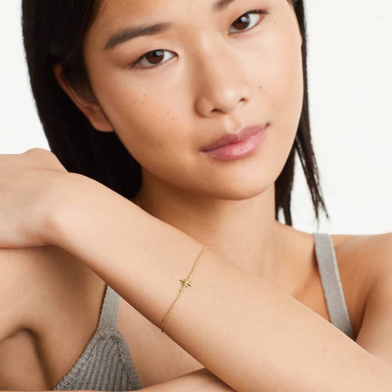 North Star Bracelet In 14K Yellow Gold