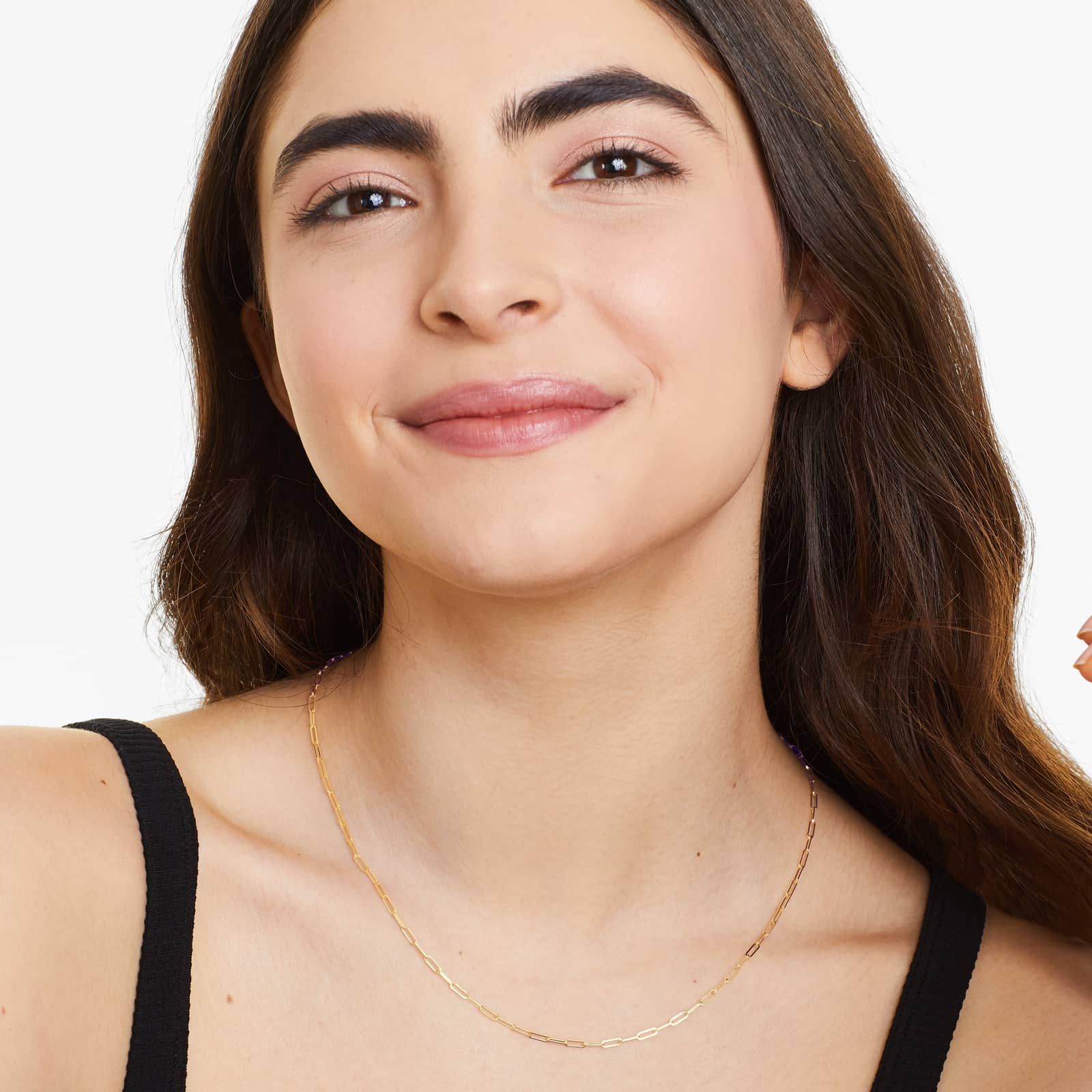 14K Yellow Gold 2.1mm Medium Paperclip Chain