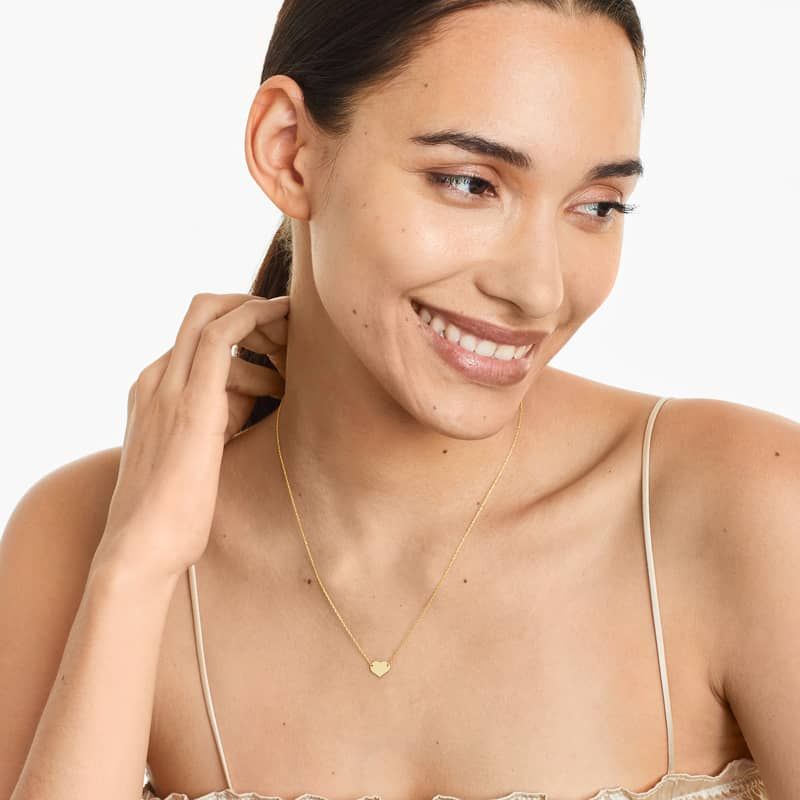 14K Yellow Gold Beaded Disk Medallion Necklace