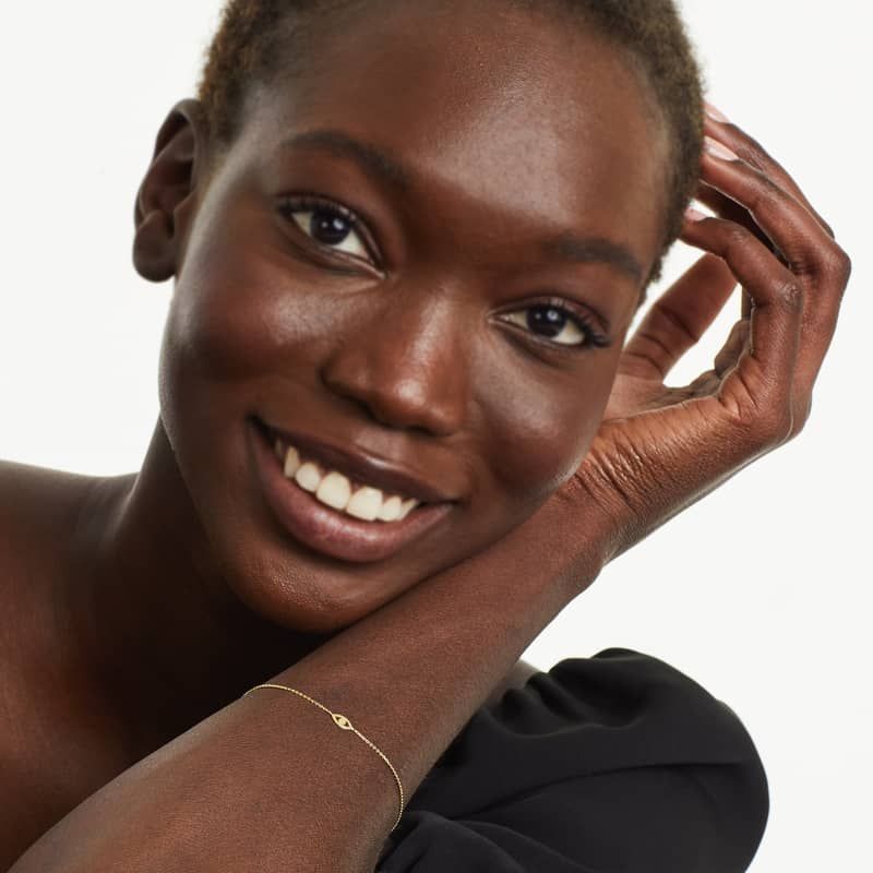 Evil Eye Bracelet In 14K Yellow Gold