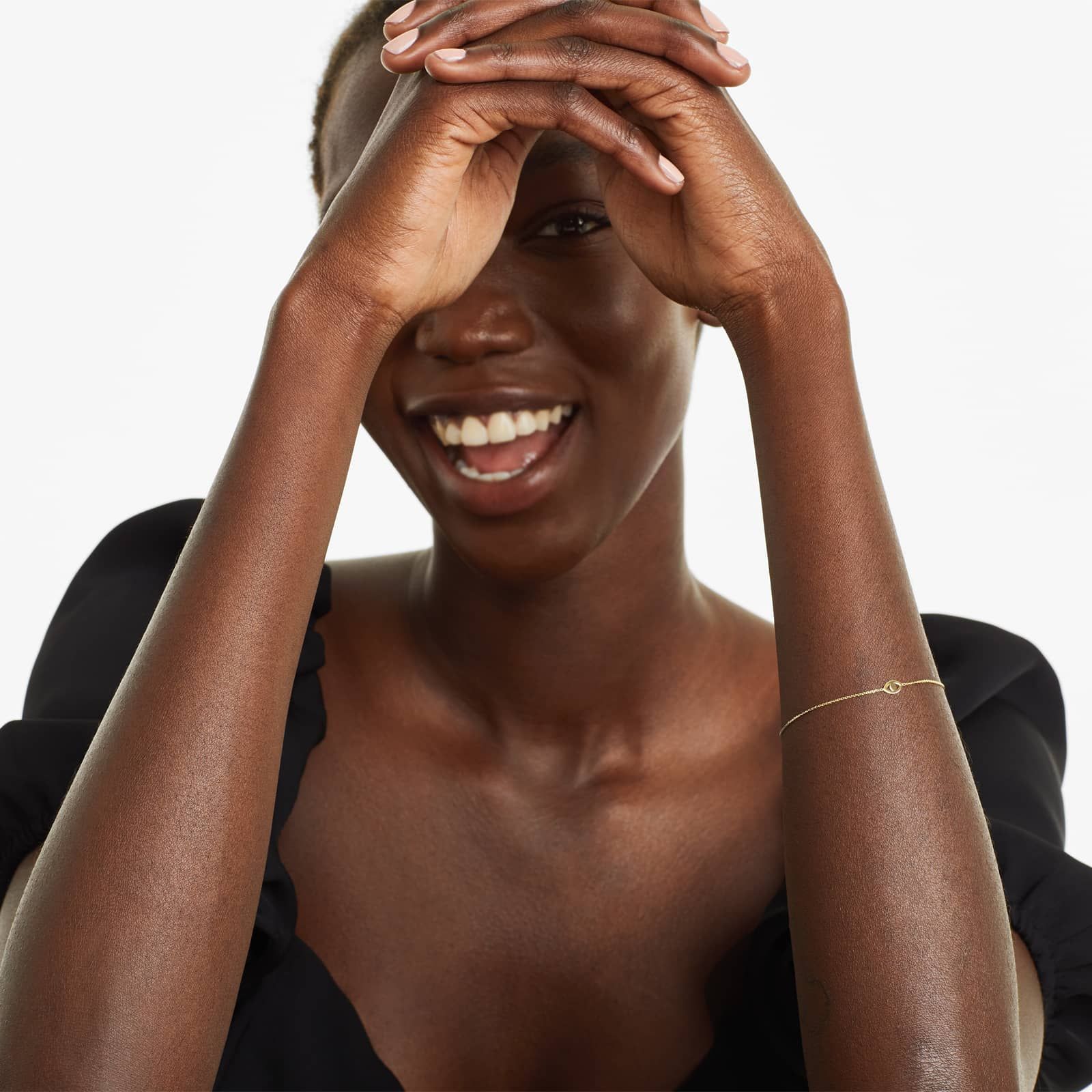 Evil Eye Bracelet In 14K Yellow Gold