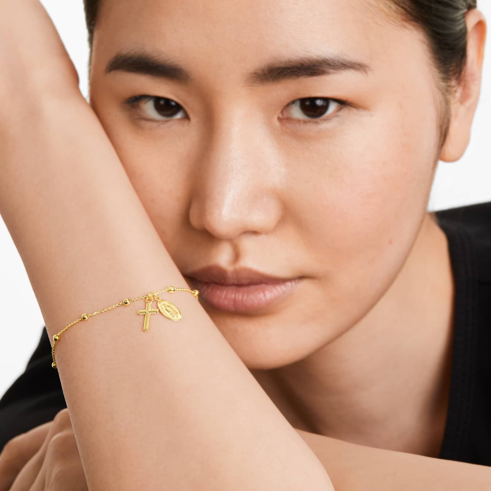 Rosary Bracelet In 14K Yellow Gold