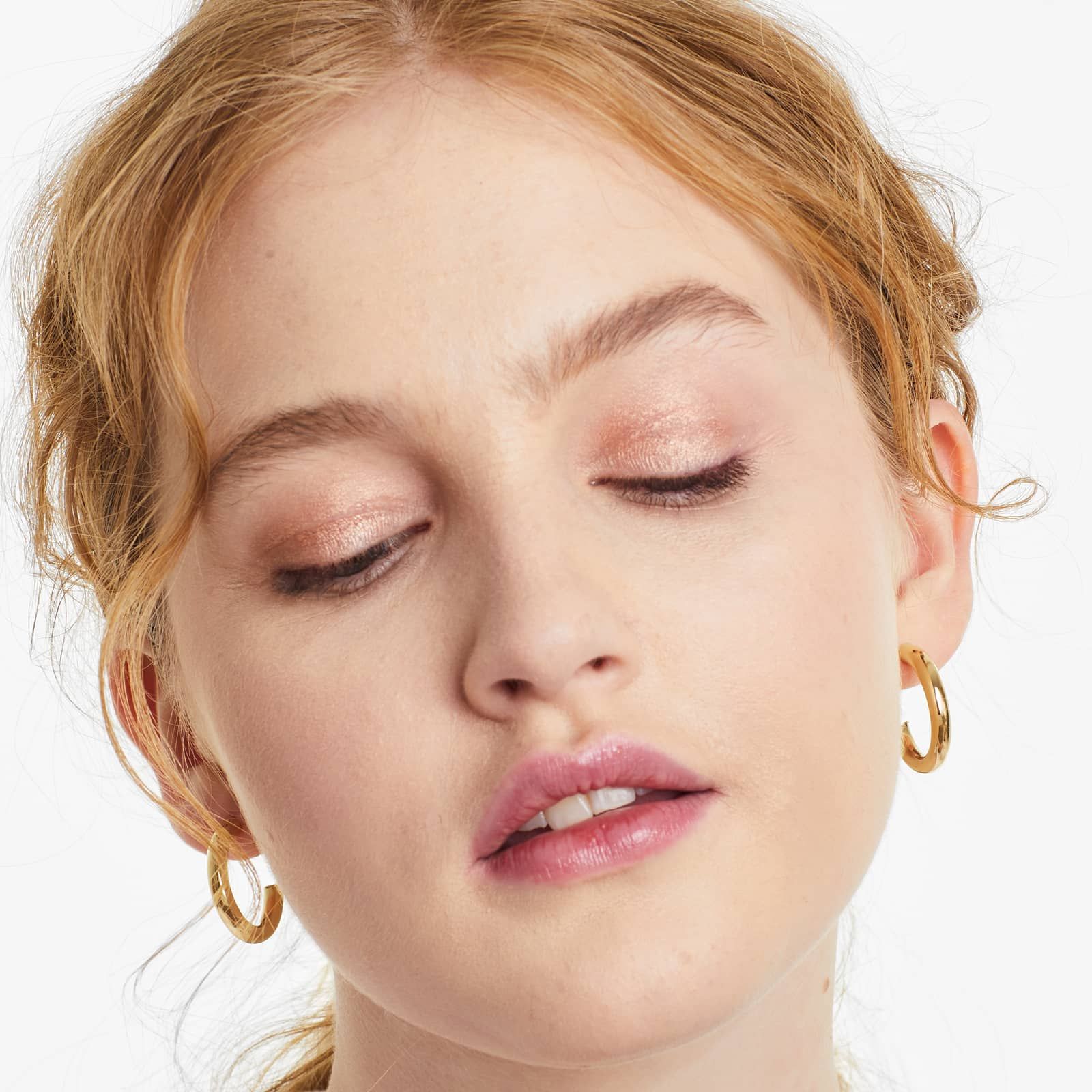 Open Hoop Earrings In 14K Yellow Gold