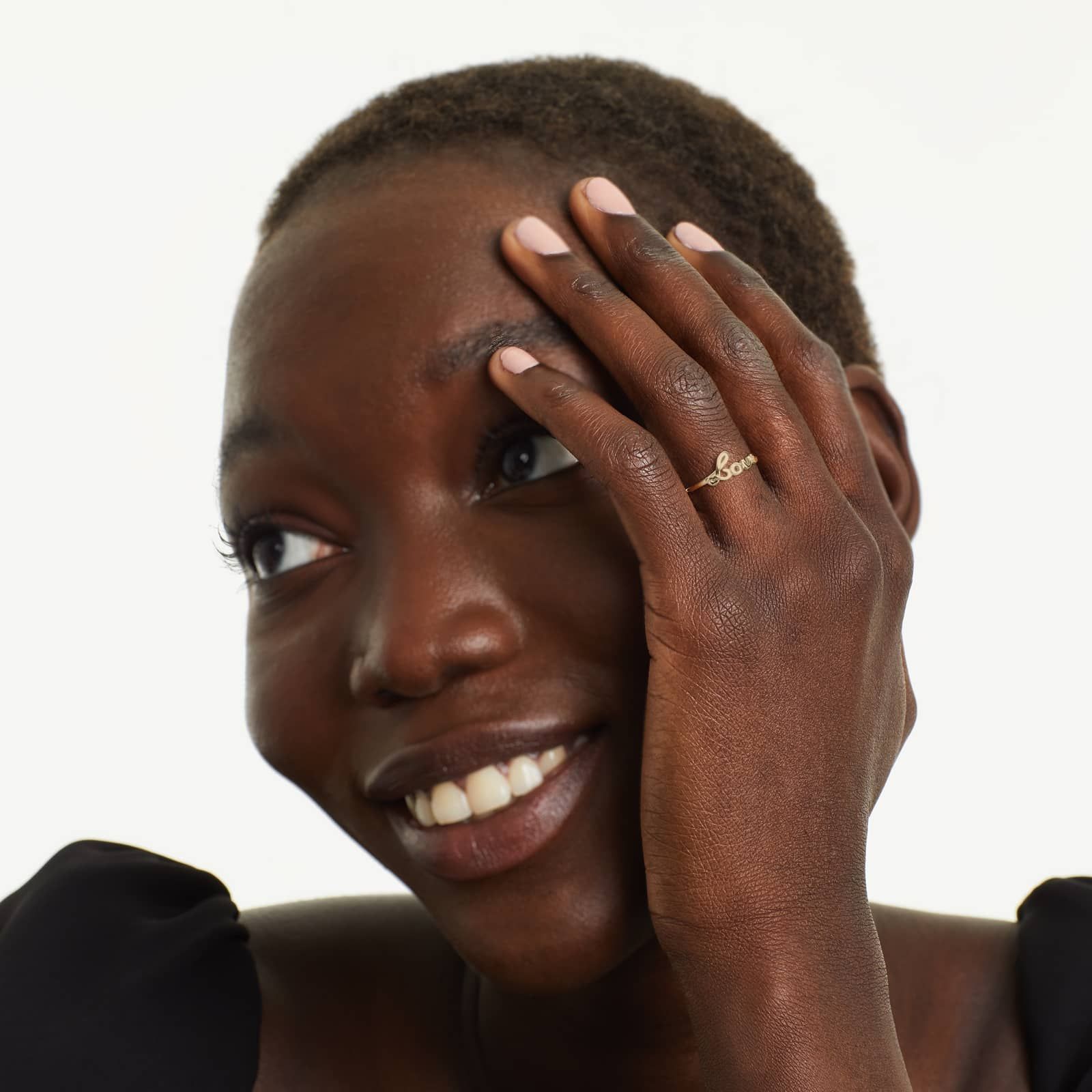 Script Love Ring In 14K Yellow Gold