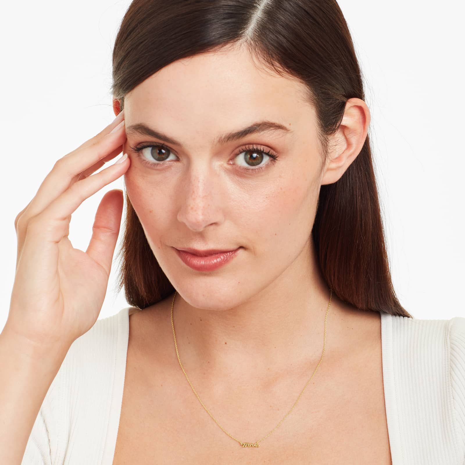 14K Yellow Gold "Mrs" Necklace