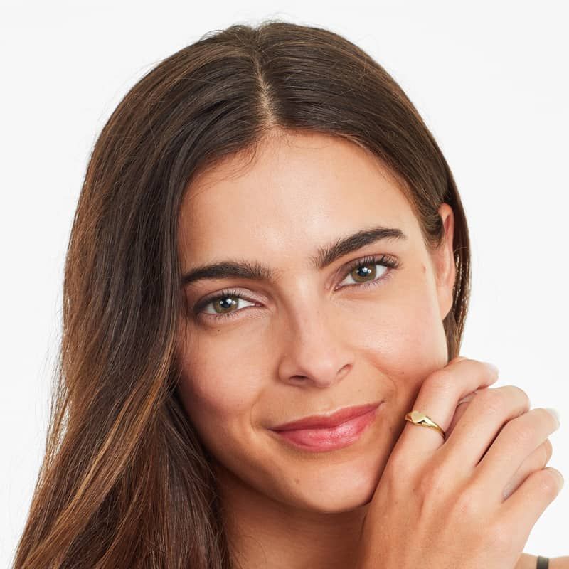 Heart Signet Ring In 14K Yellow Gold