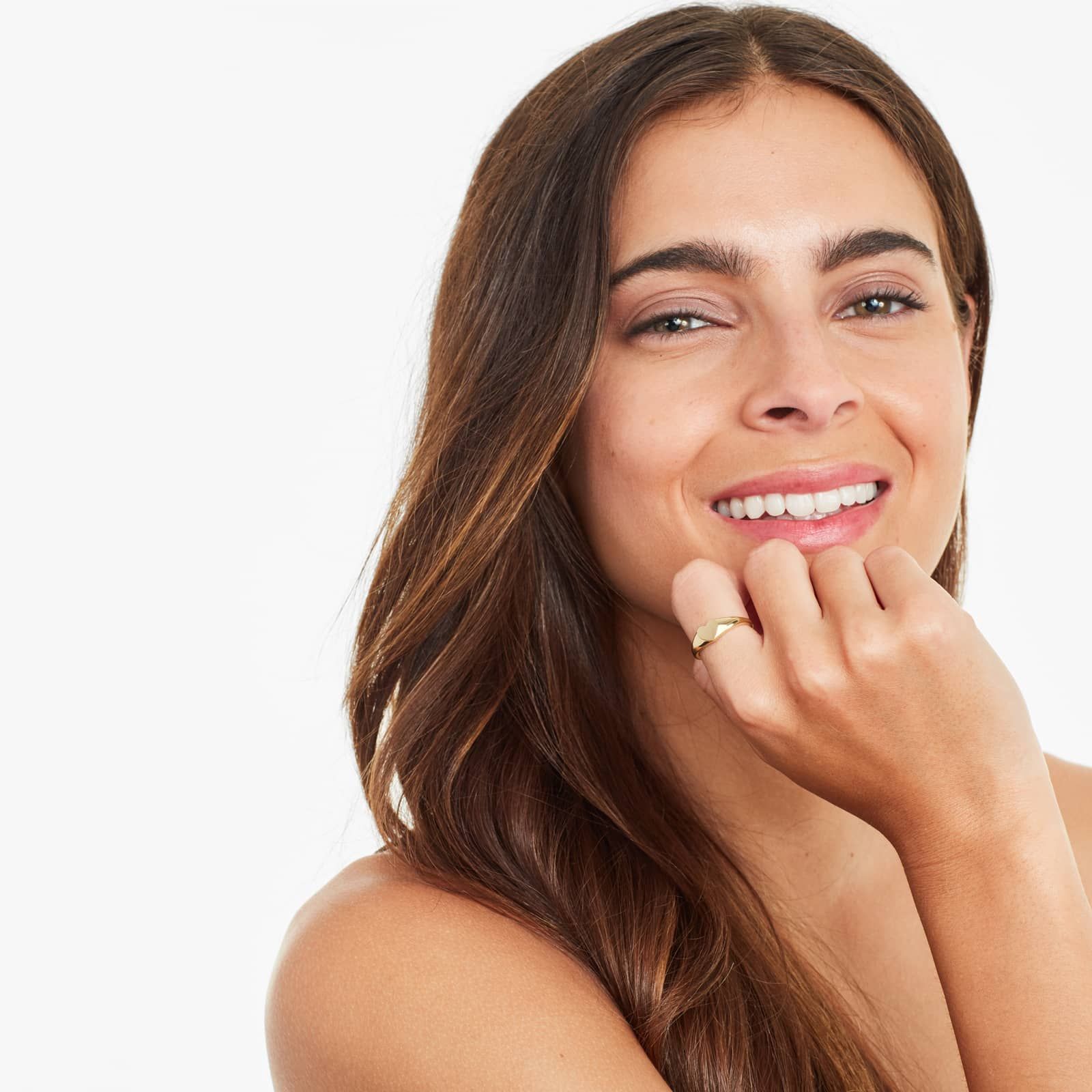 Heart Signet Ring In 14K Yellow Gold