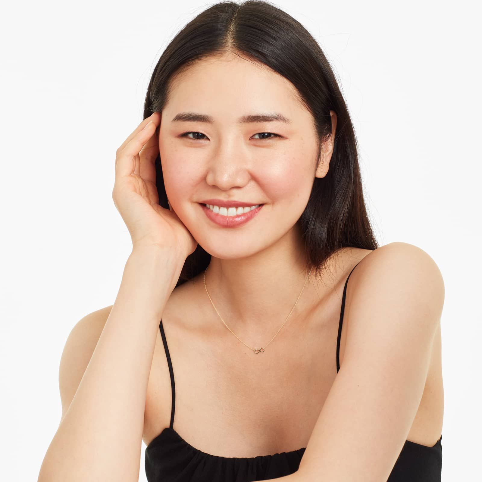 14K Yellow Gold Mini Infinity Necklace