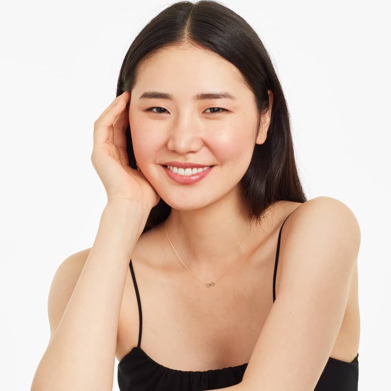 14K Yellow Gold Mini Infinity Necklace