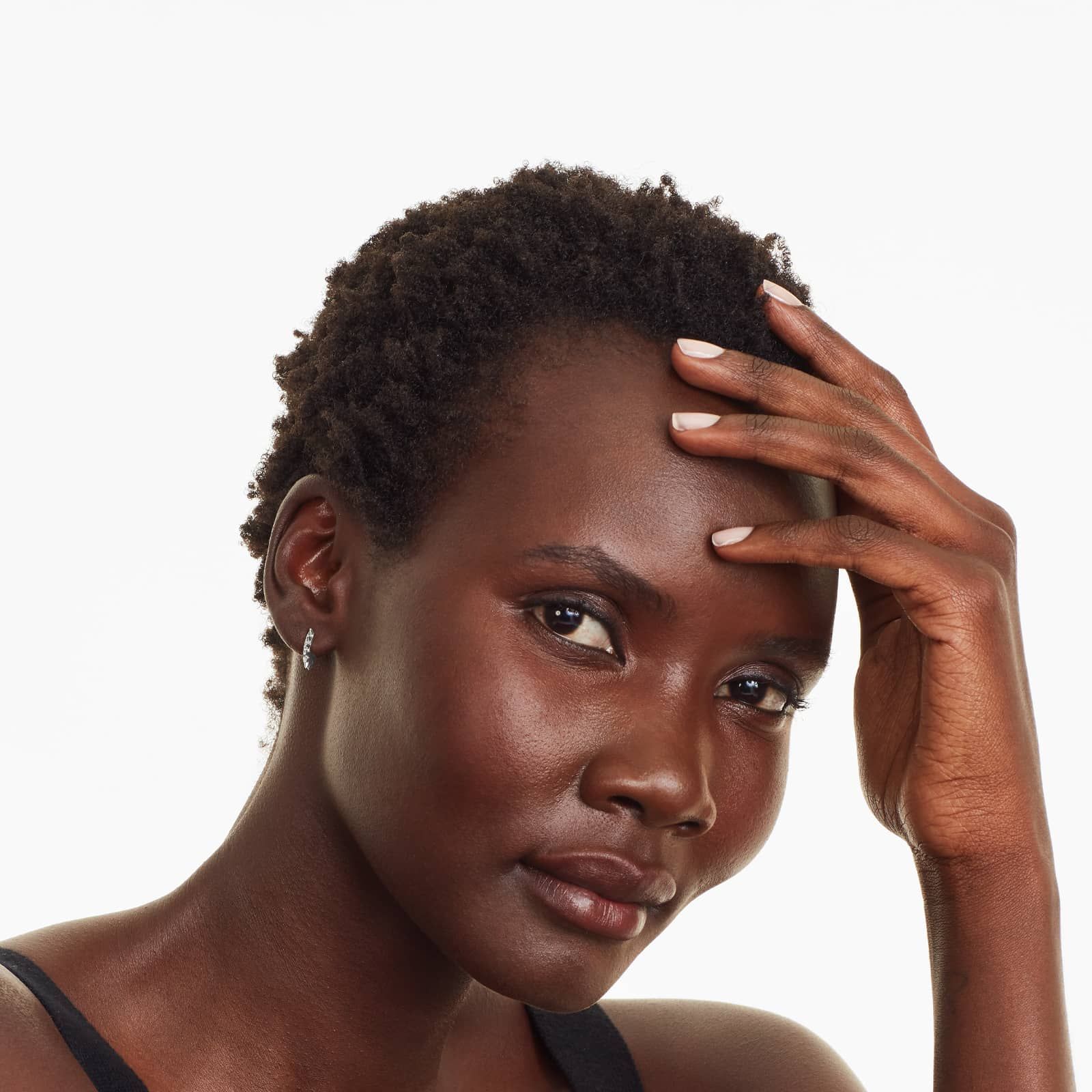 Spike Huggie Hoop Earrings In 14K White Gold