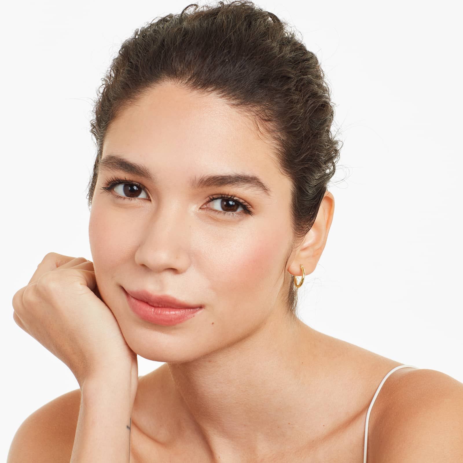 Standard Tube Hoop Earrings In 14K Yellow Gold