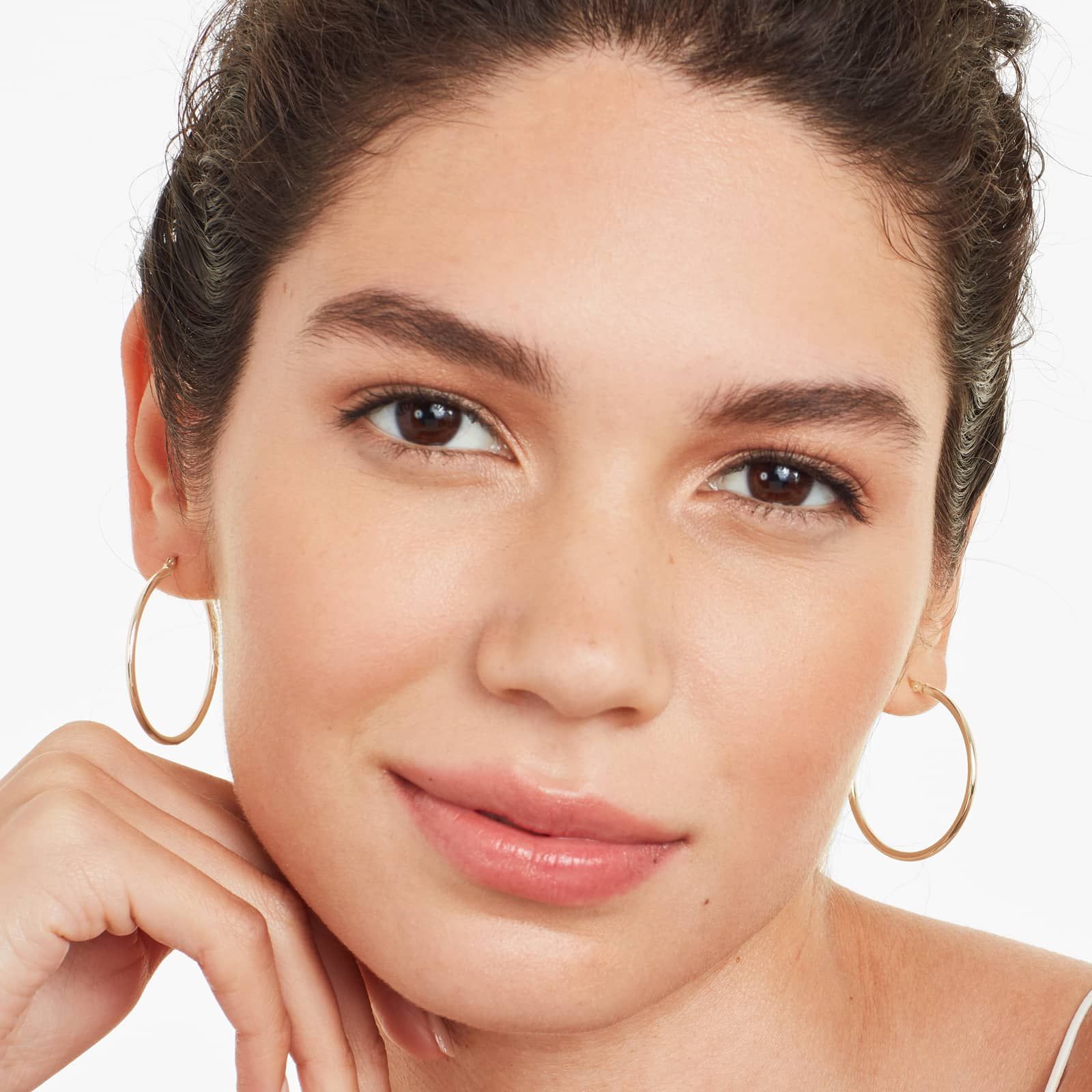 Standard Tube Hoop Earrings In 14K Yellow Gold