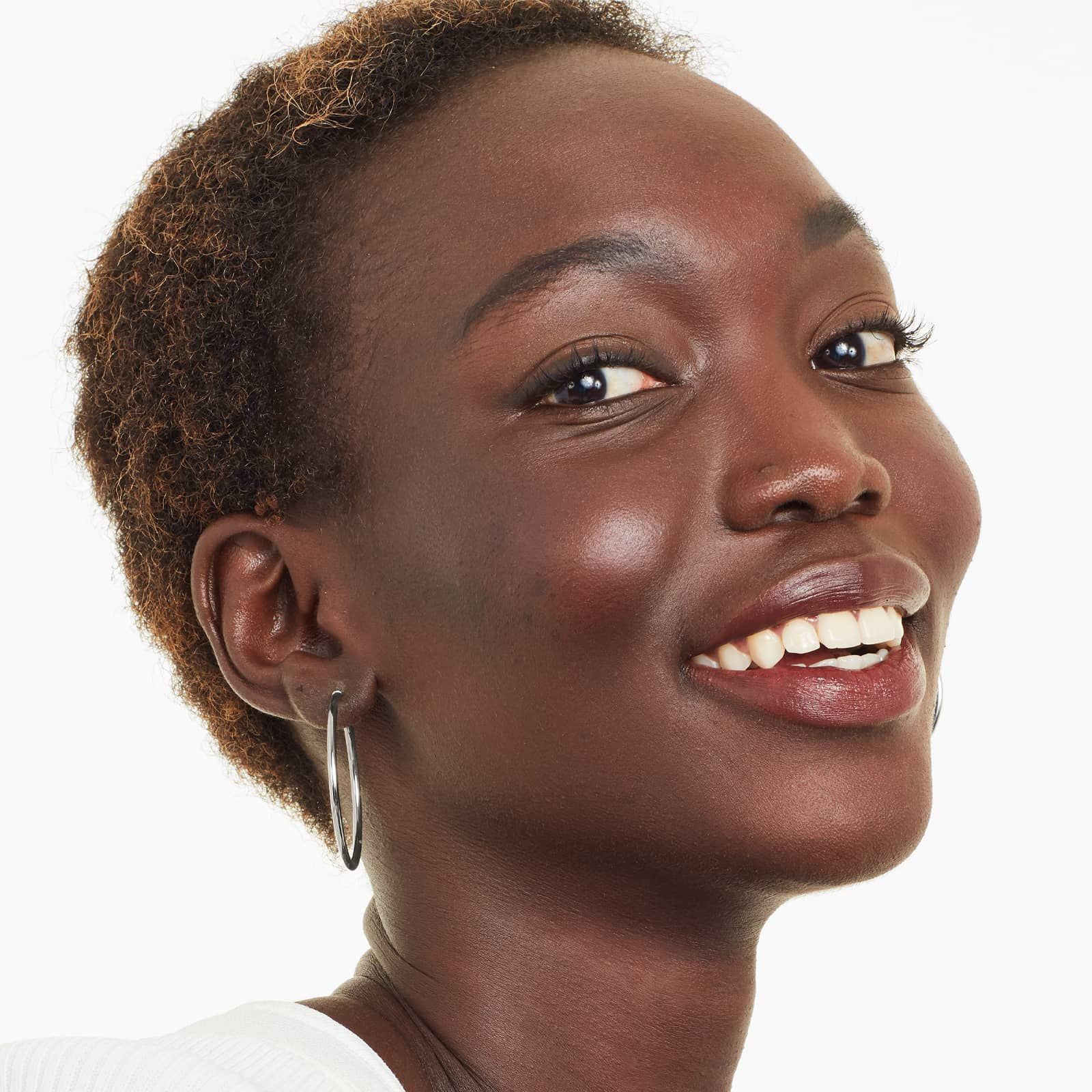 Standard Tube Hoop Earrings In 14K White Gold