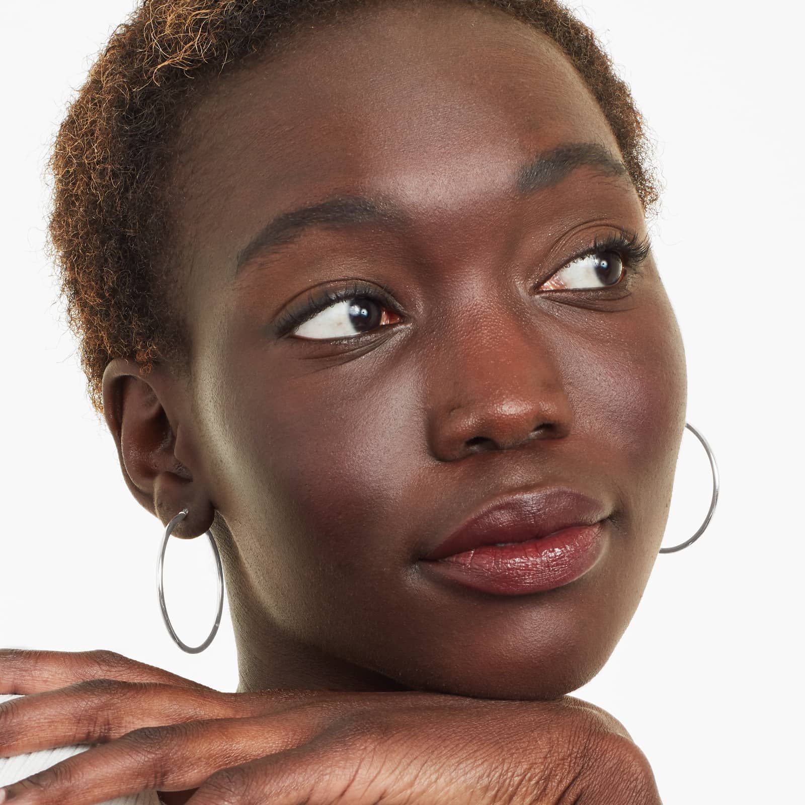 Standard Tube Hoop Earrings In 14K White Gold