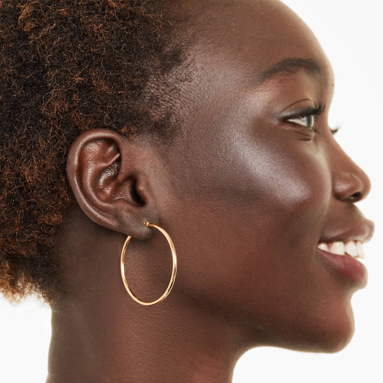 Standard Tube Hoop Earrings In 14K Yellow Gold