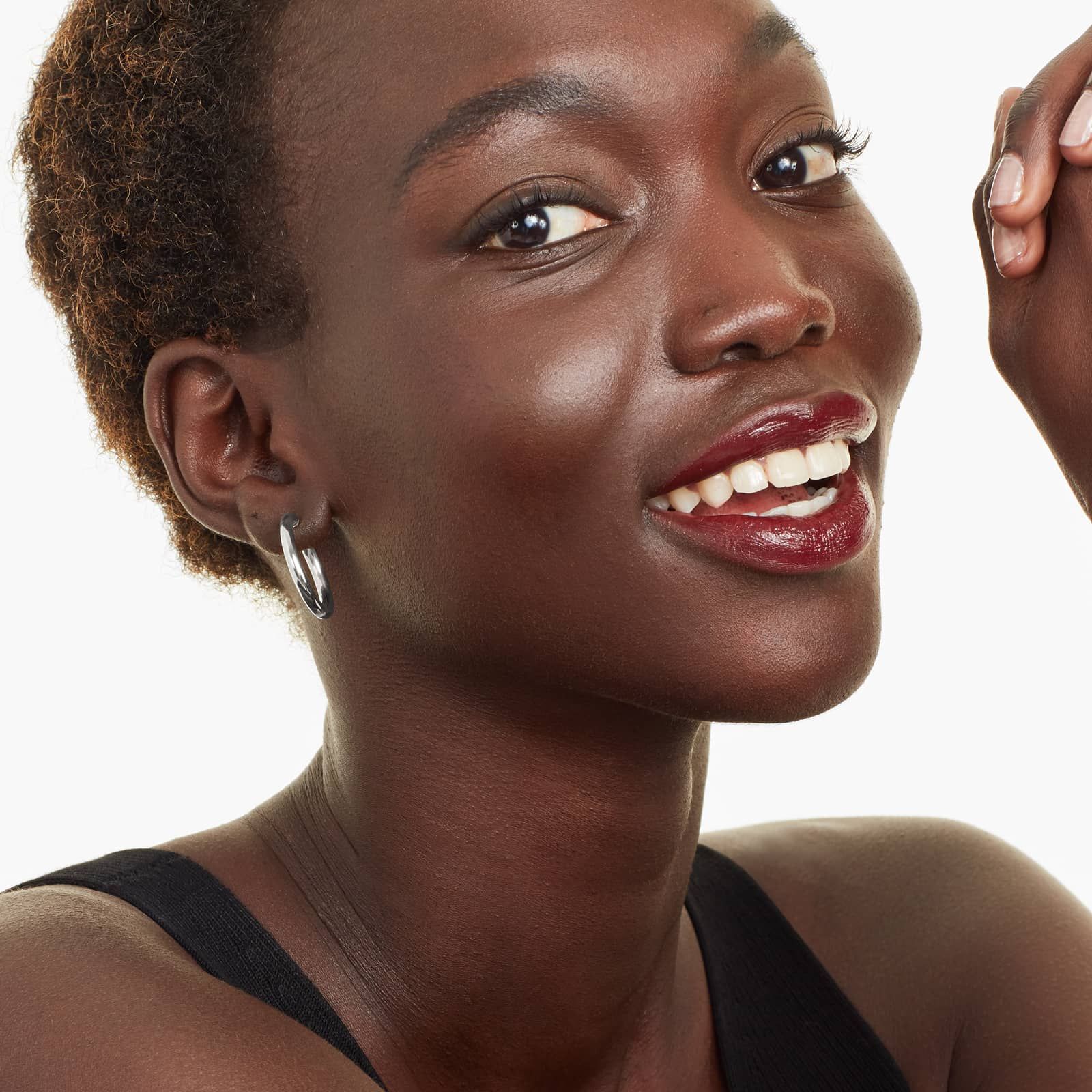 Bold Tube Hoop Earrings In 14K White Gold