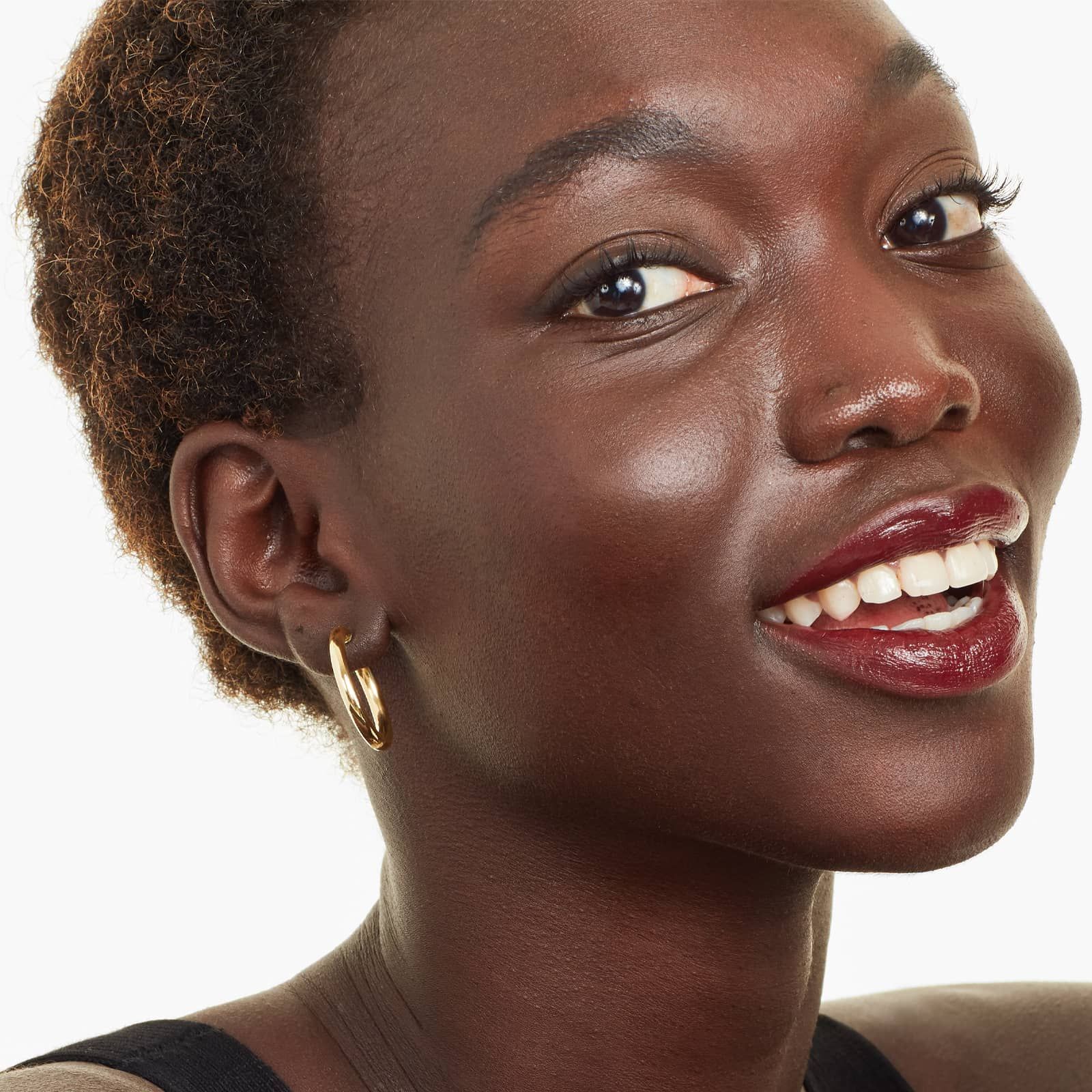 Bold Tube Hoop Earrings In 14K Yellow Gold