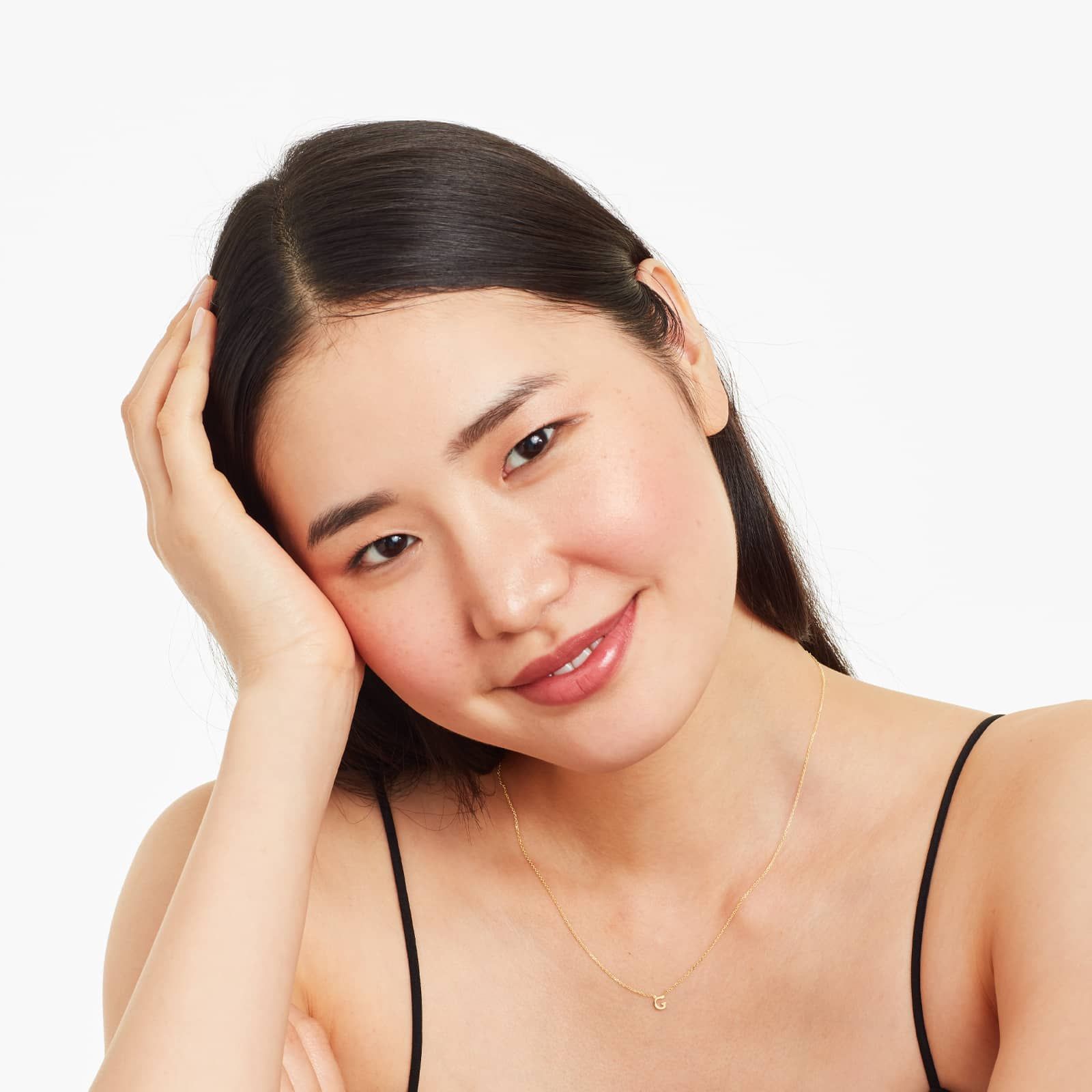 14K Yellow Gold Mini Initial G Necklace