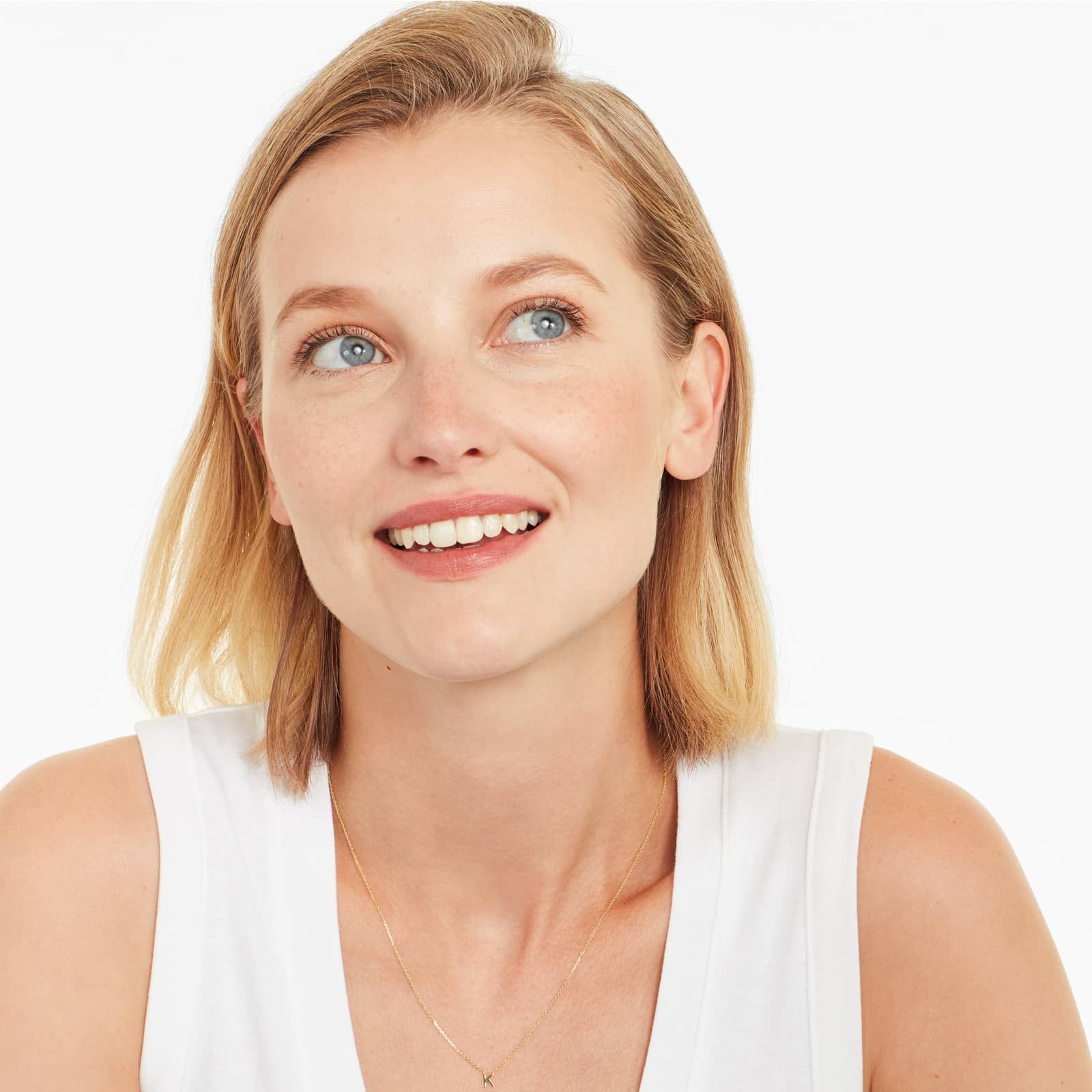 14K Yellow Gold Mini Initial K Necklace