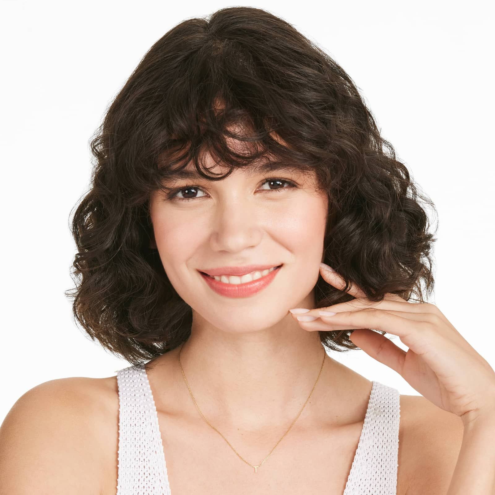 14K Yellow Gold Mini Initial T Necklace