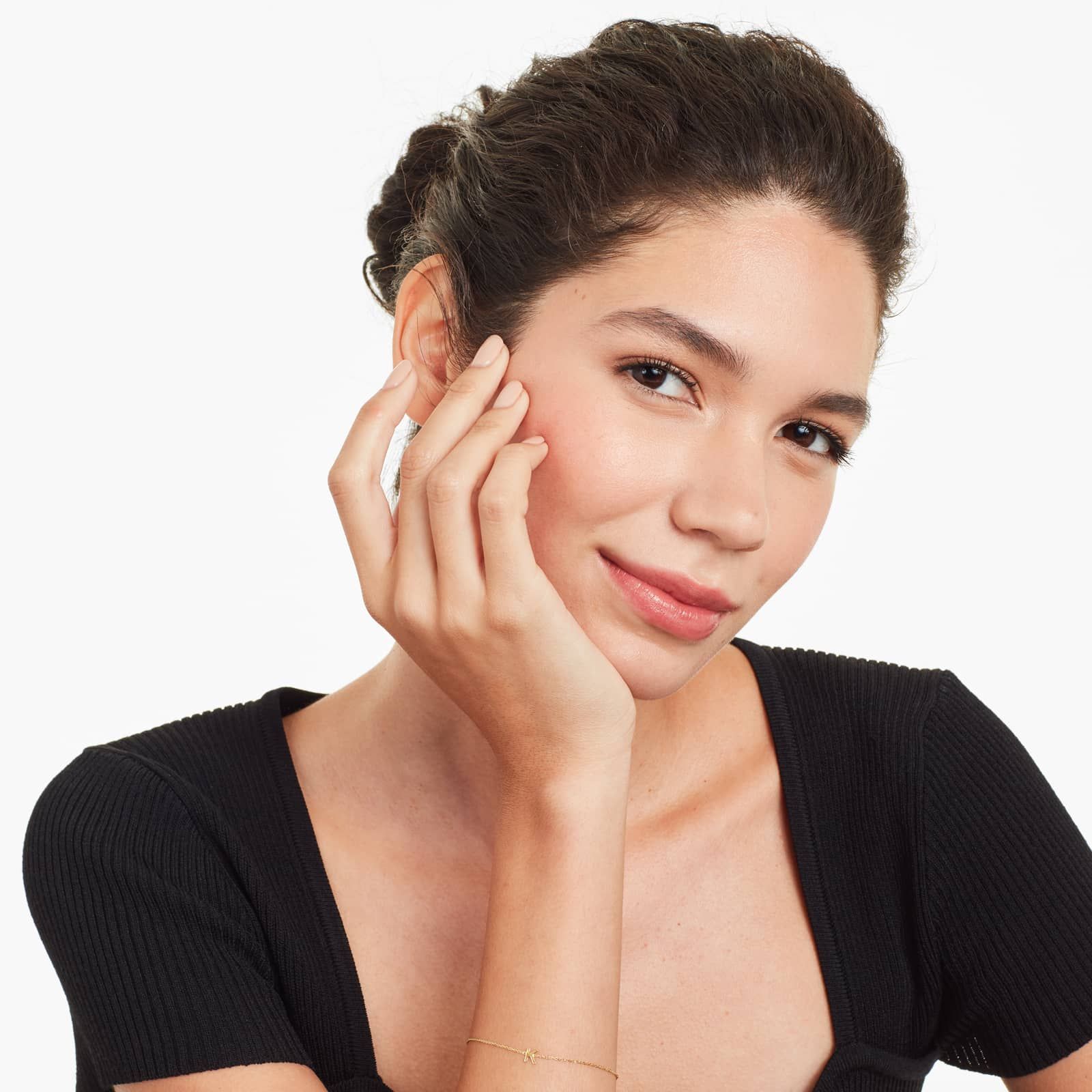 Mini Initial K Bracelet In 14K Yellow Gold