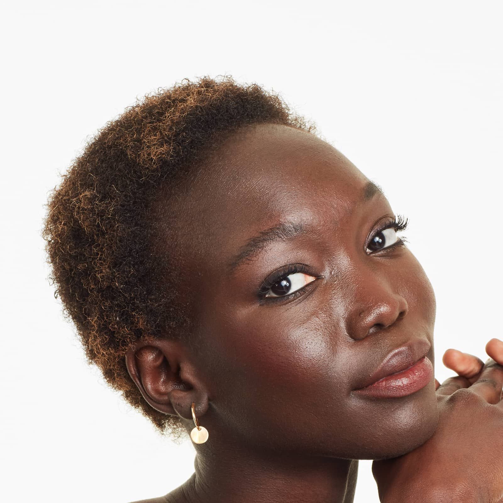 Dangle Disk Drop Huggie Hoop Earrings In 14K Yellow Gold