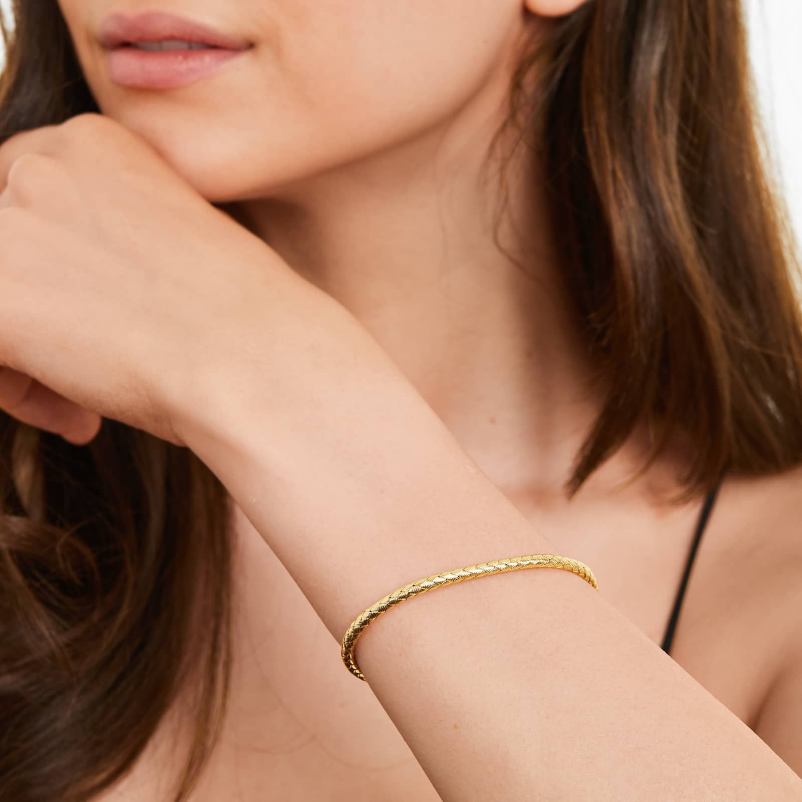 Woven Bracelet In 14K Yellow Gold