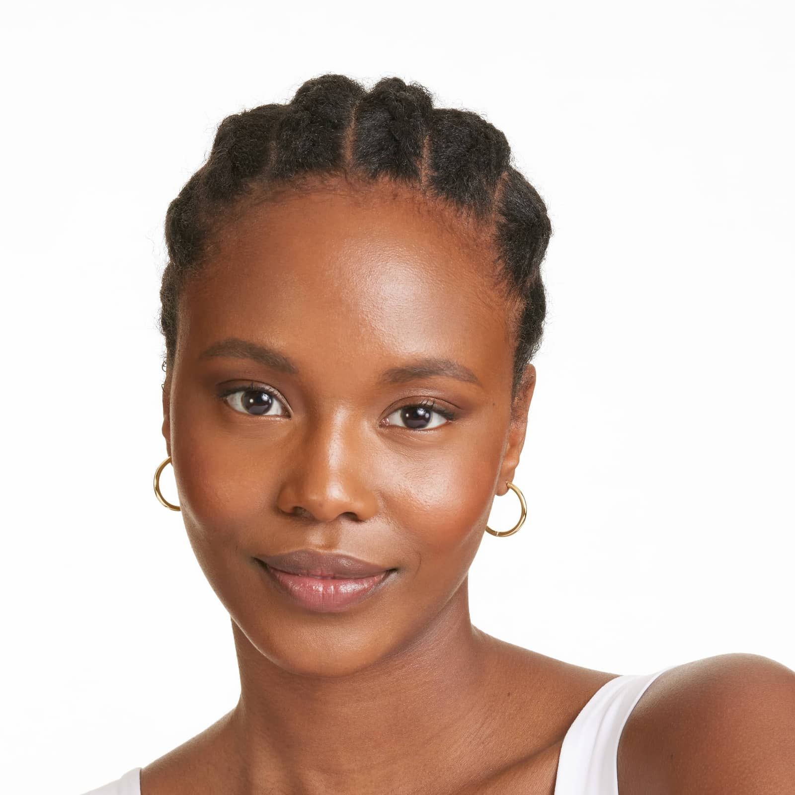 Reversible Hoop Earrings In 14K Yellow Gold