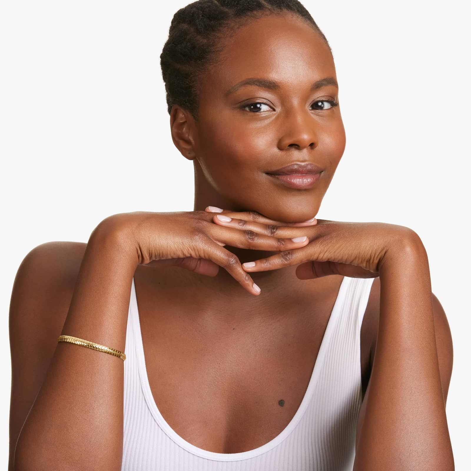 Chevron Chain Bracelet In 14K Yellow Gold