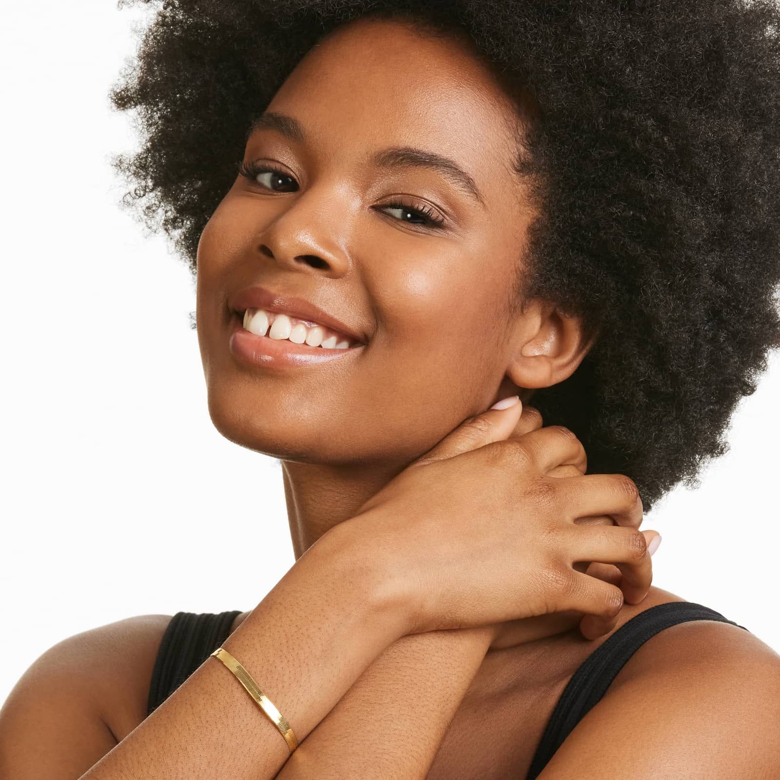 Herringbone Chain Bracelet In 14K Yellow Gold