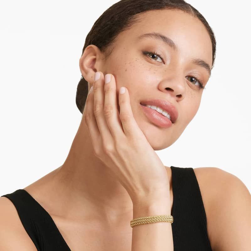 Fancy Double Braid Bracelet In 14K Yellow Gold