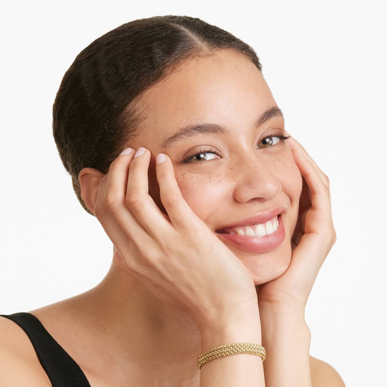 Fancy Double Braid Bracelet In 14K Yellow Gold