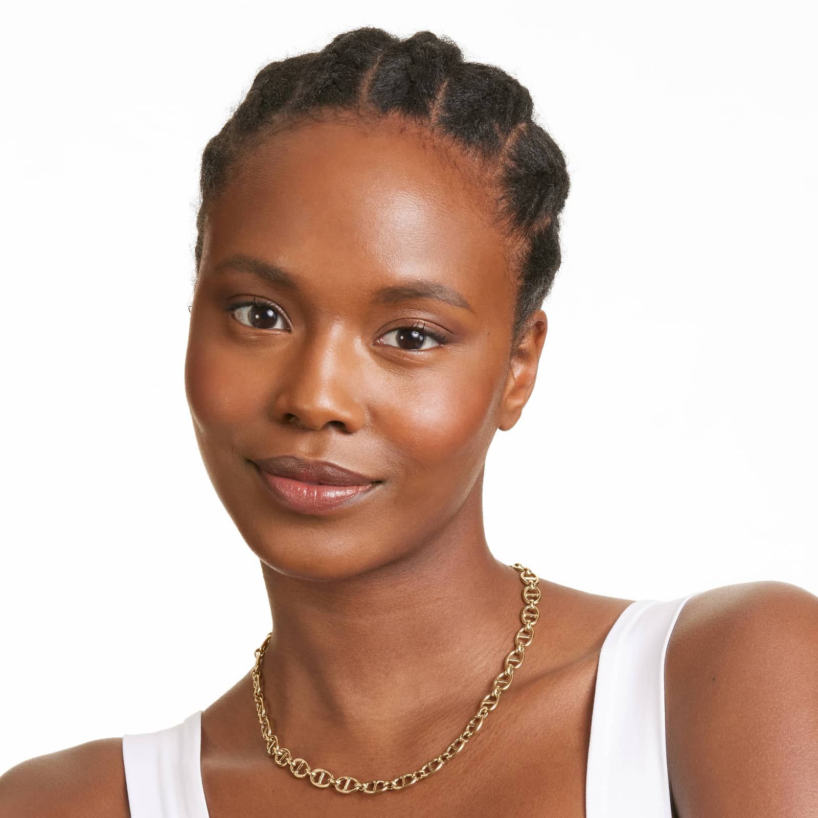 14K Yellow Gold 9mm Flat Mariner Chain Necklace