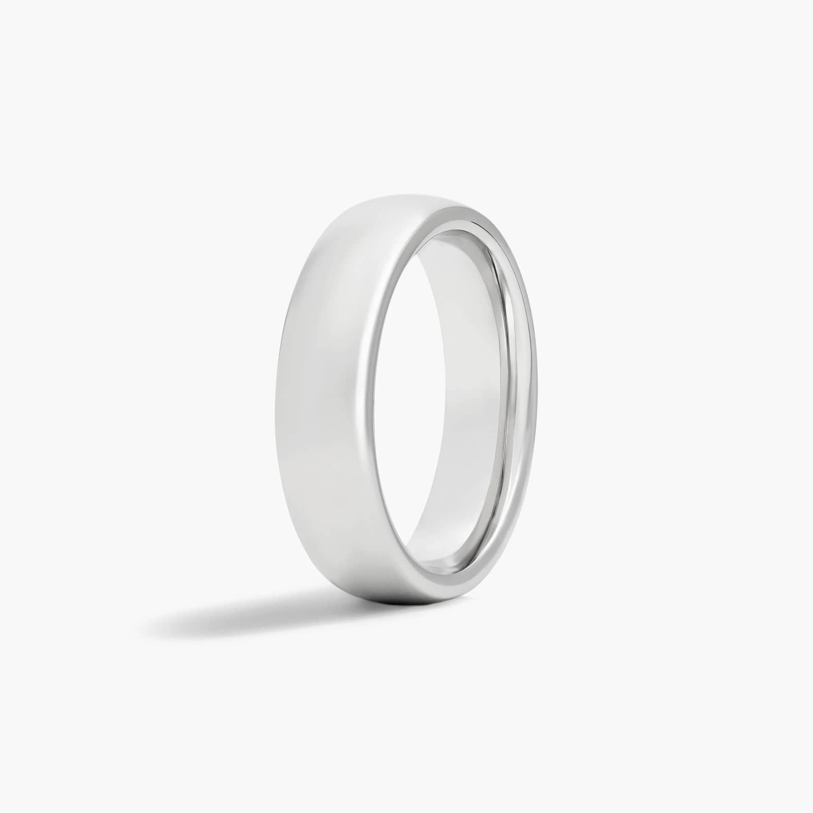 Chrome Comfort Fit High Polished Men's Wedding Band In Cobalt (6.00mm)