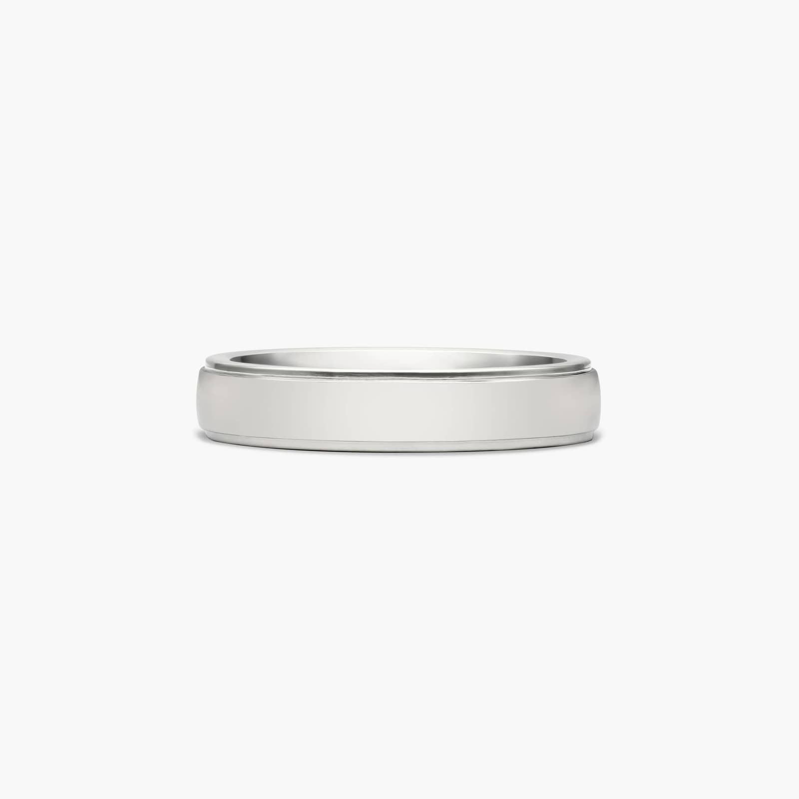 Chrome Comfort Fit High Polished Men's Wedding Band In Cobalt (5.00mm)