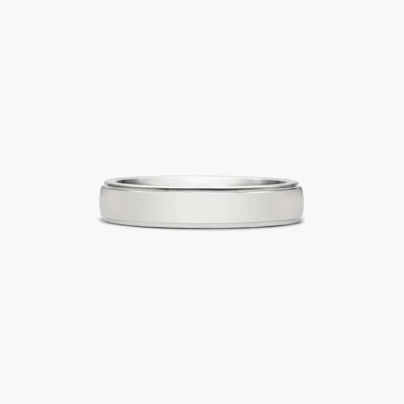 Chrome Comfort Fit High Polished Men's Wedding Band In Cobalt (5.00mm)