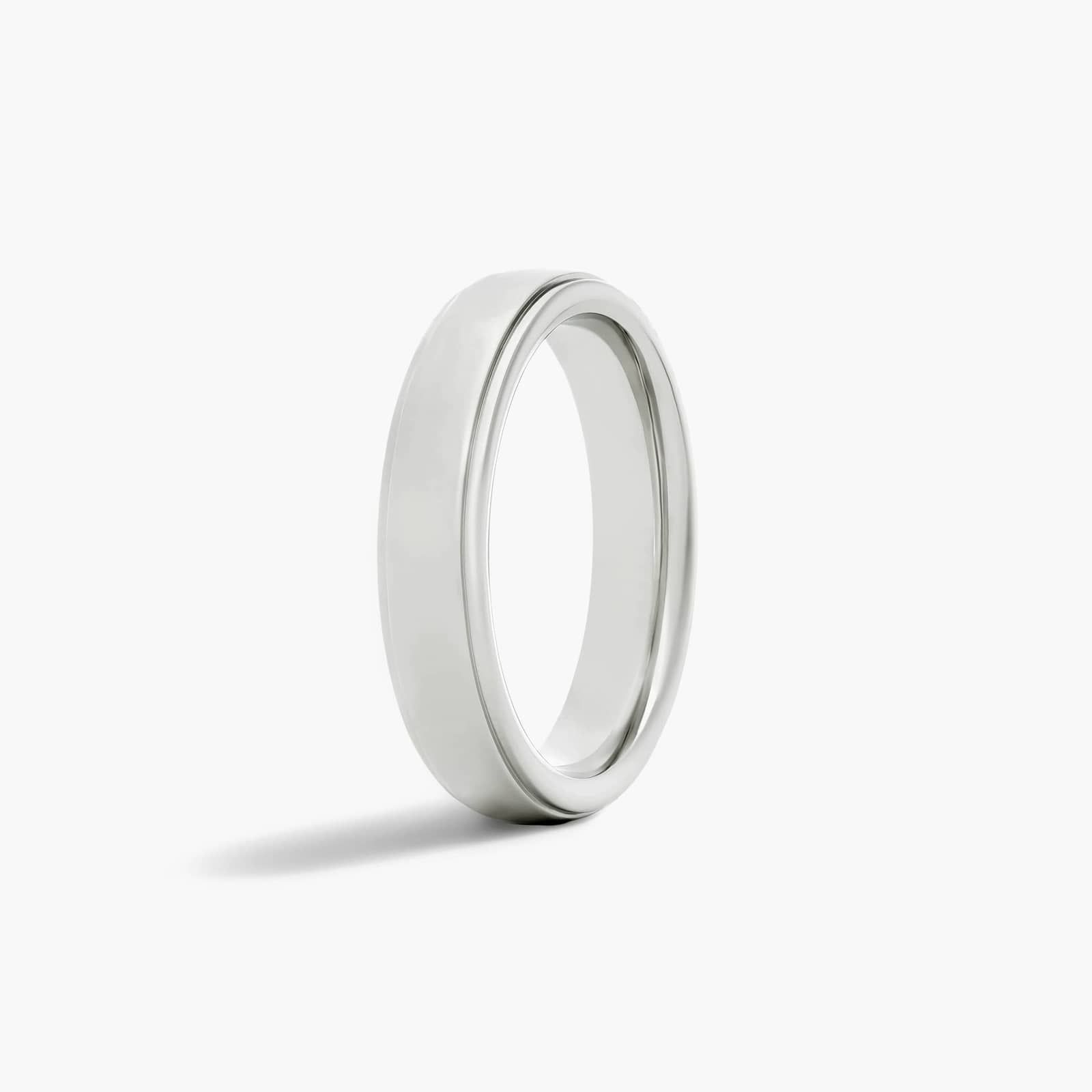 Chrome Comfort Fit High Polished Men's Wedding Band In Cobalt (5.00mm)