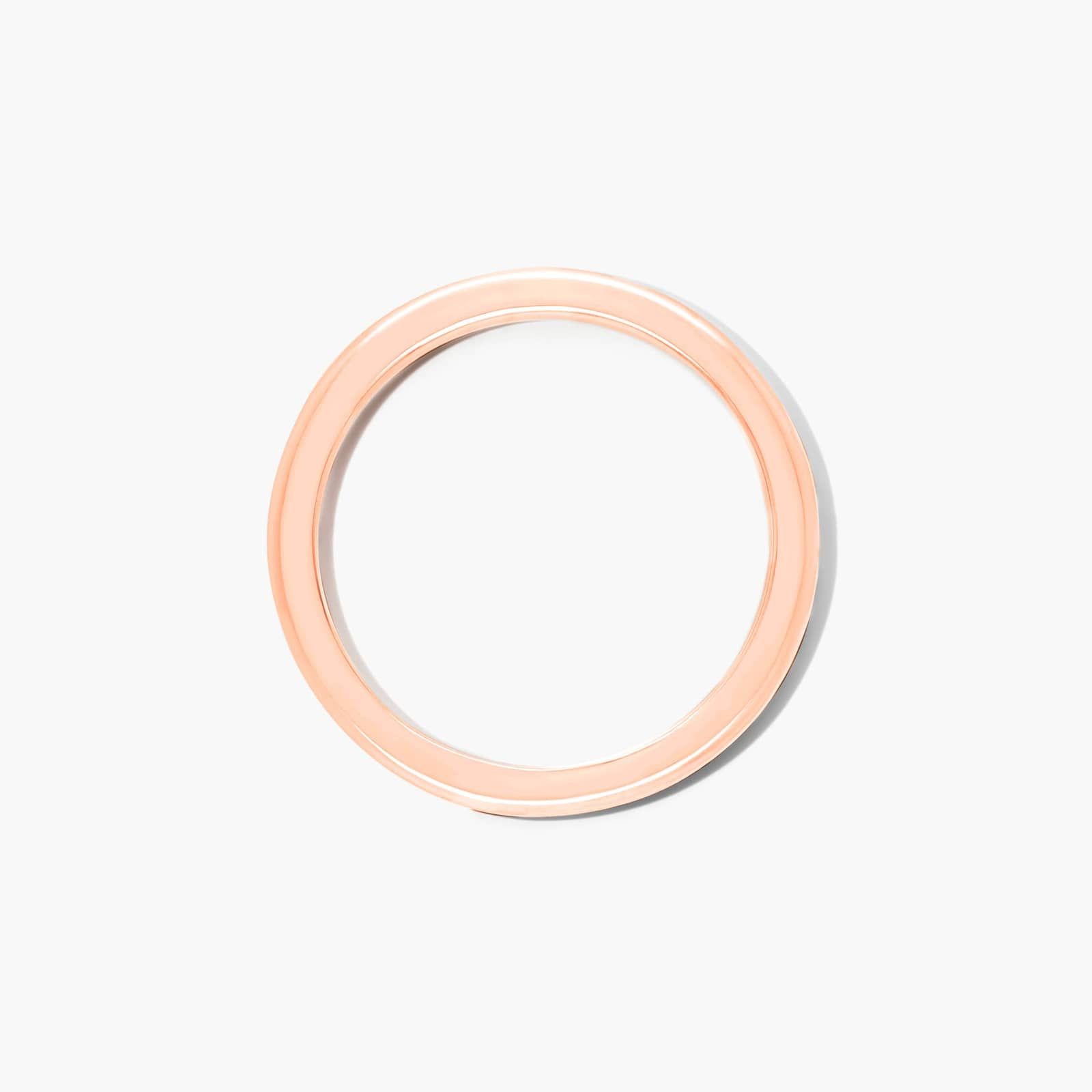Slightly Rounded Wedding Ring In 14K Rose Gold (1.50mm)
