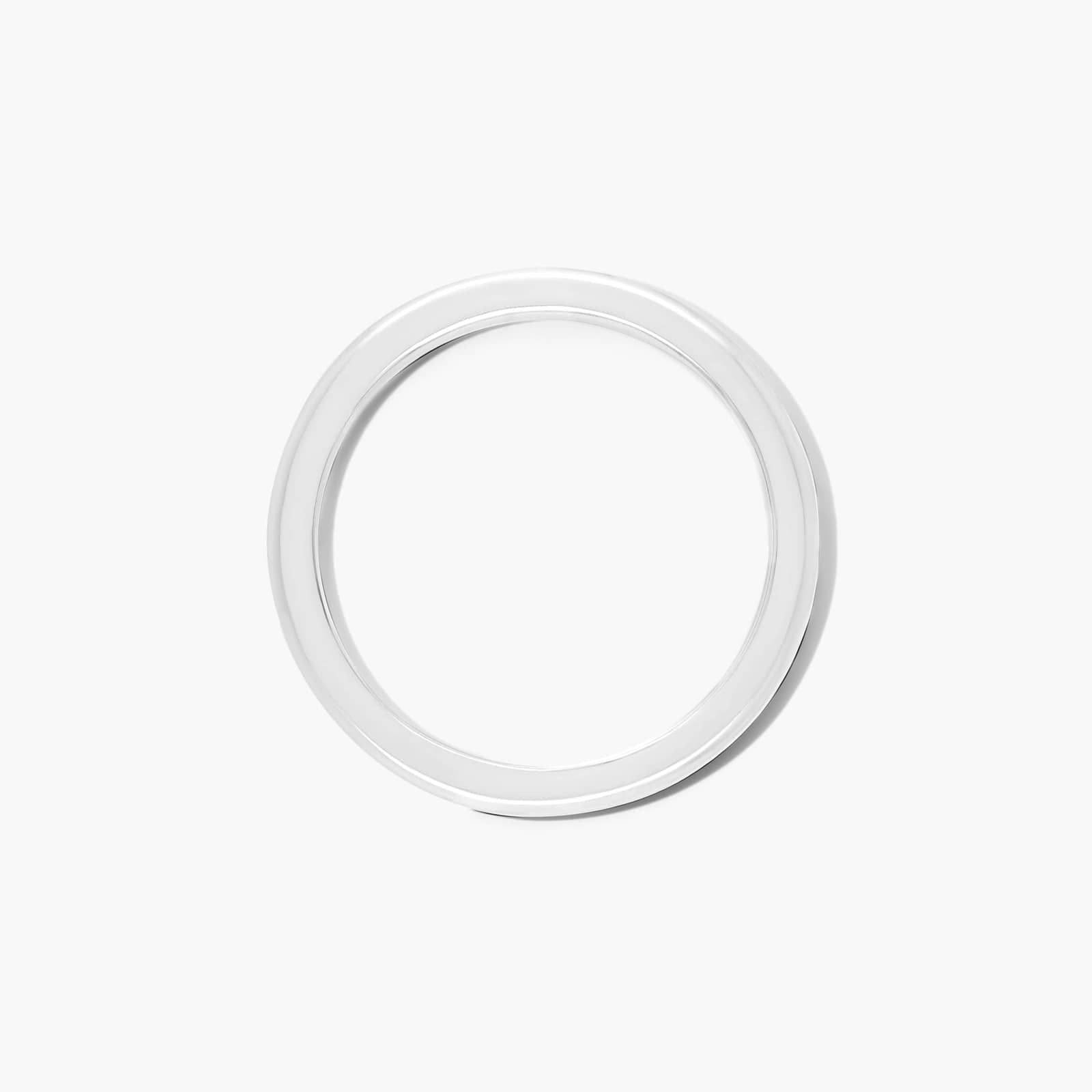 Rounded Wire Wedding Ring In 14K White Gold (1.50mm)